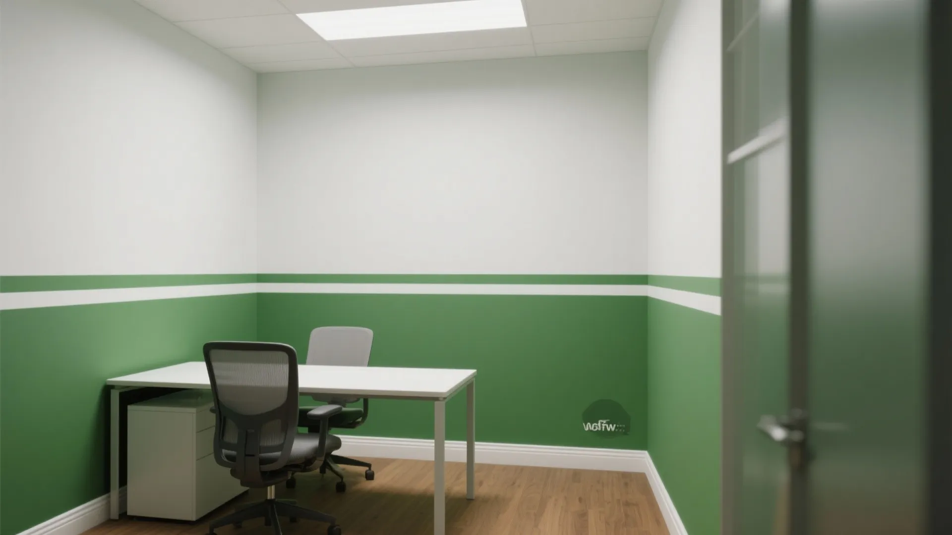 2. Two-Tone Green with Crisp White