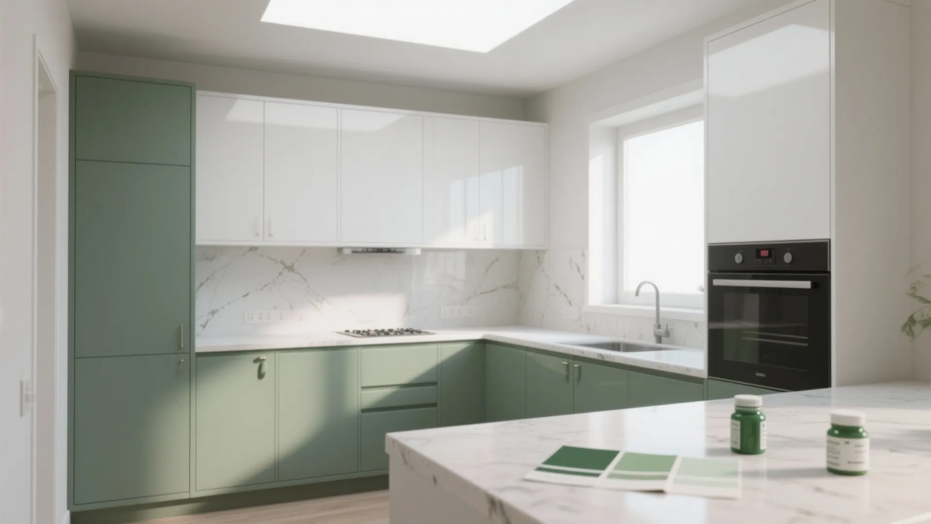 1. Two-Tone Green and White for Brightness