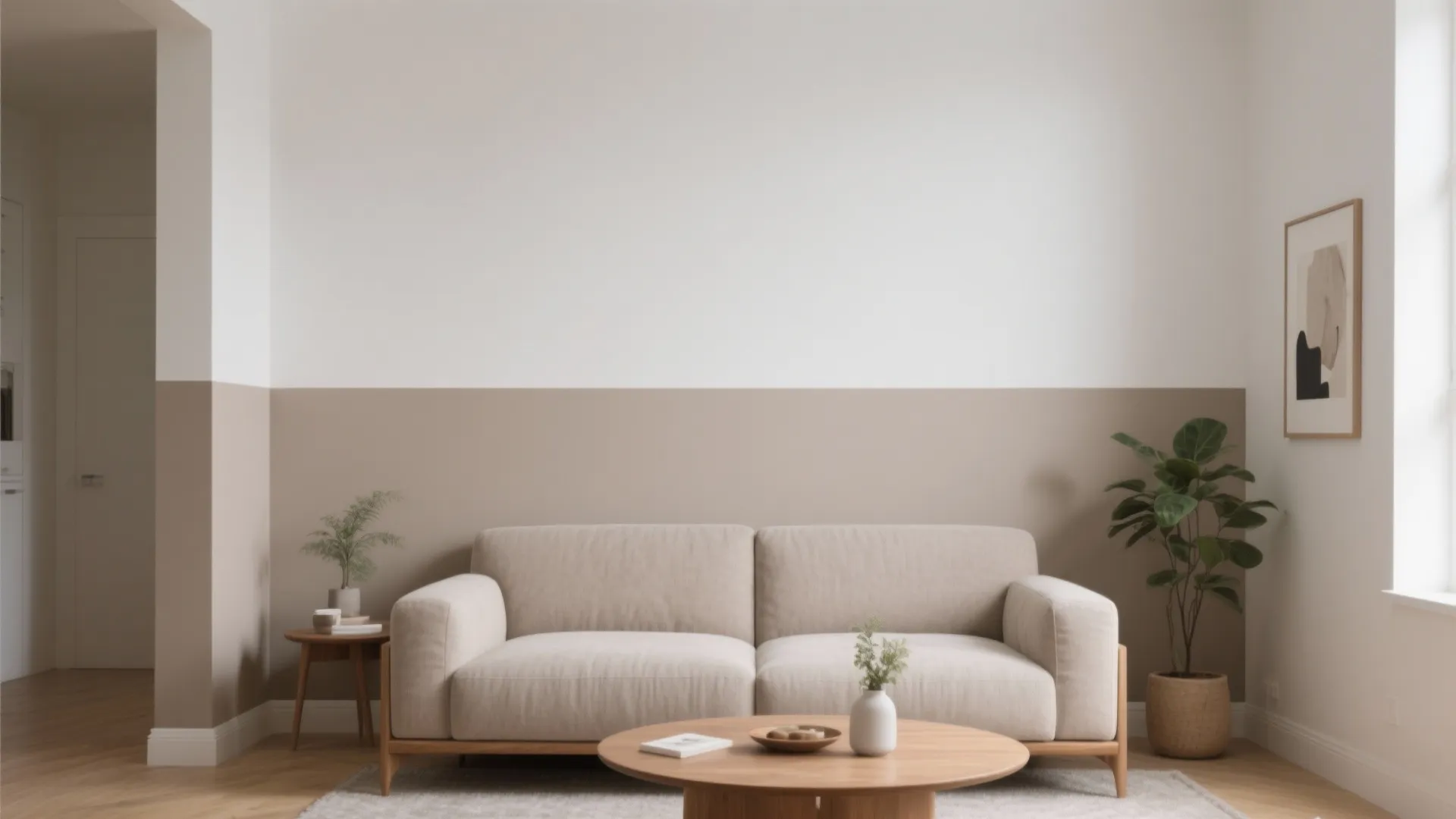 Soft two-tone color blocking