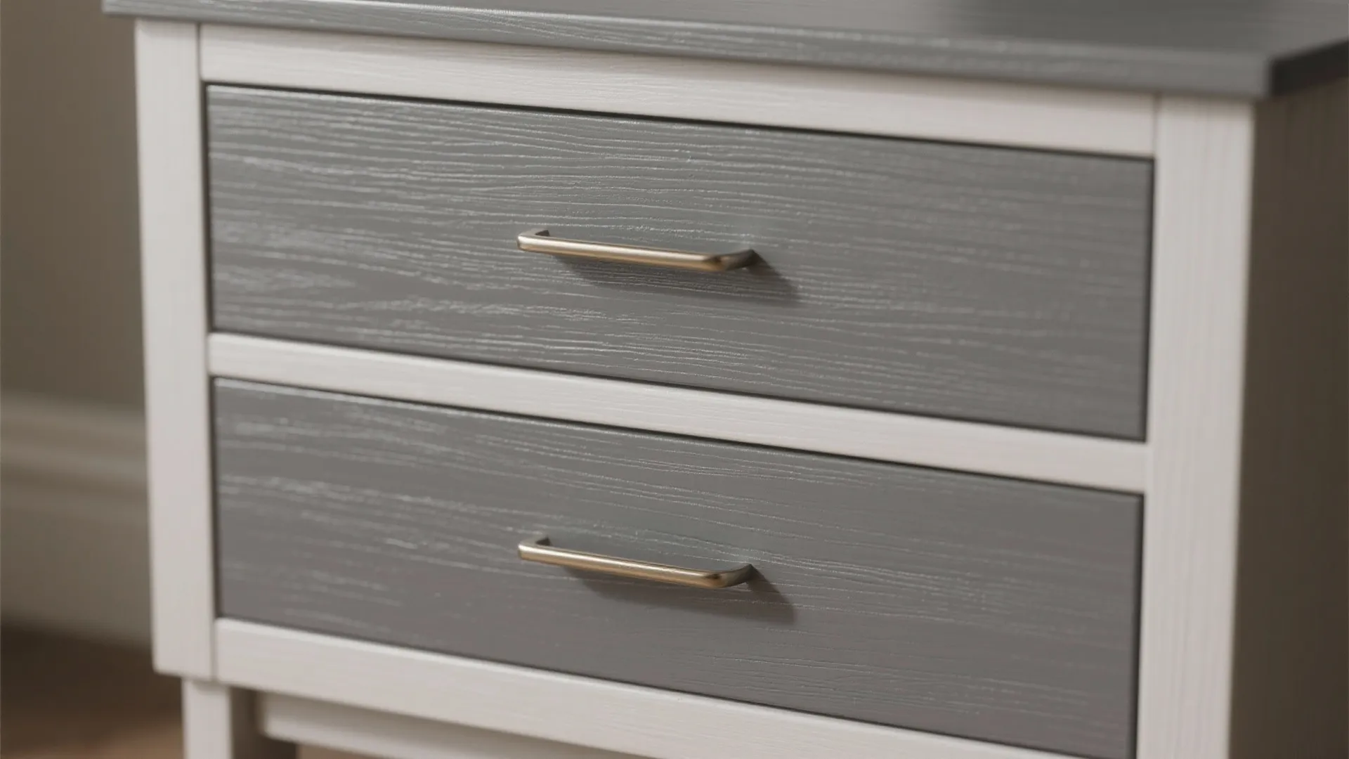 3. Two-tone grey dresser (drawer fronts + painted frame)