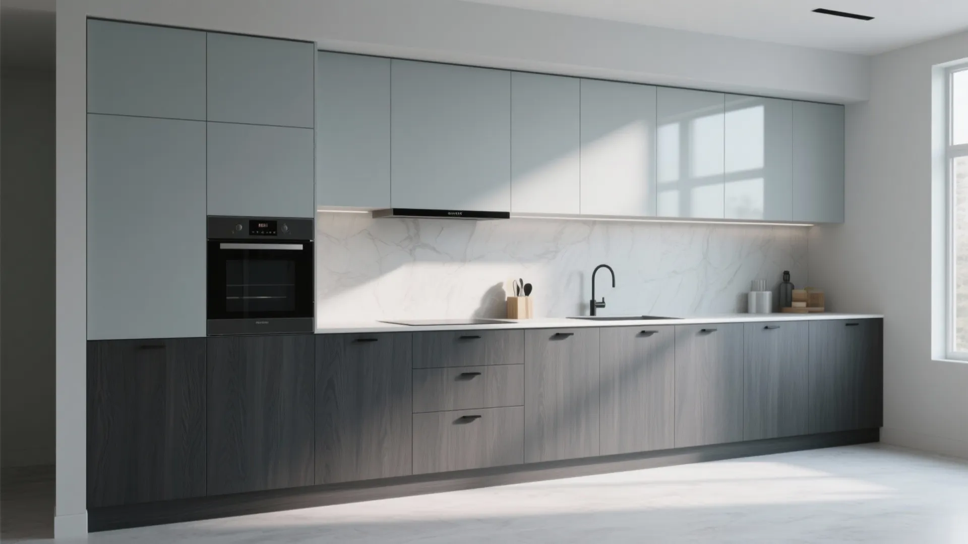 2. Two-tone: dark grey base, pale upper