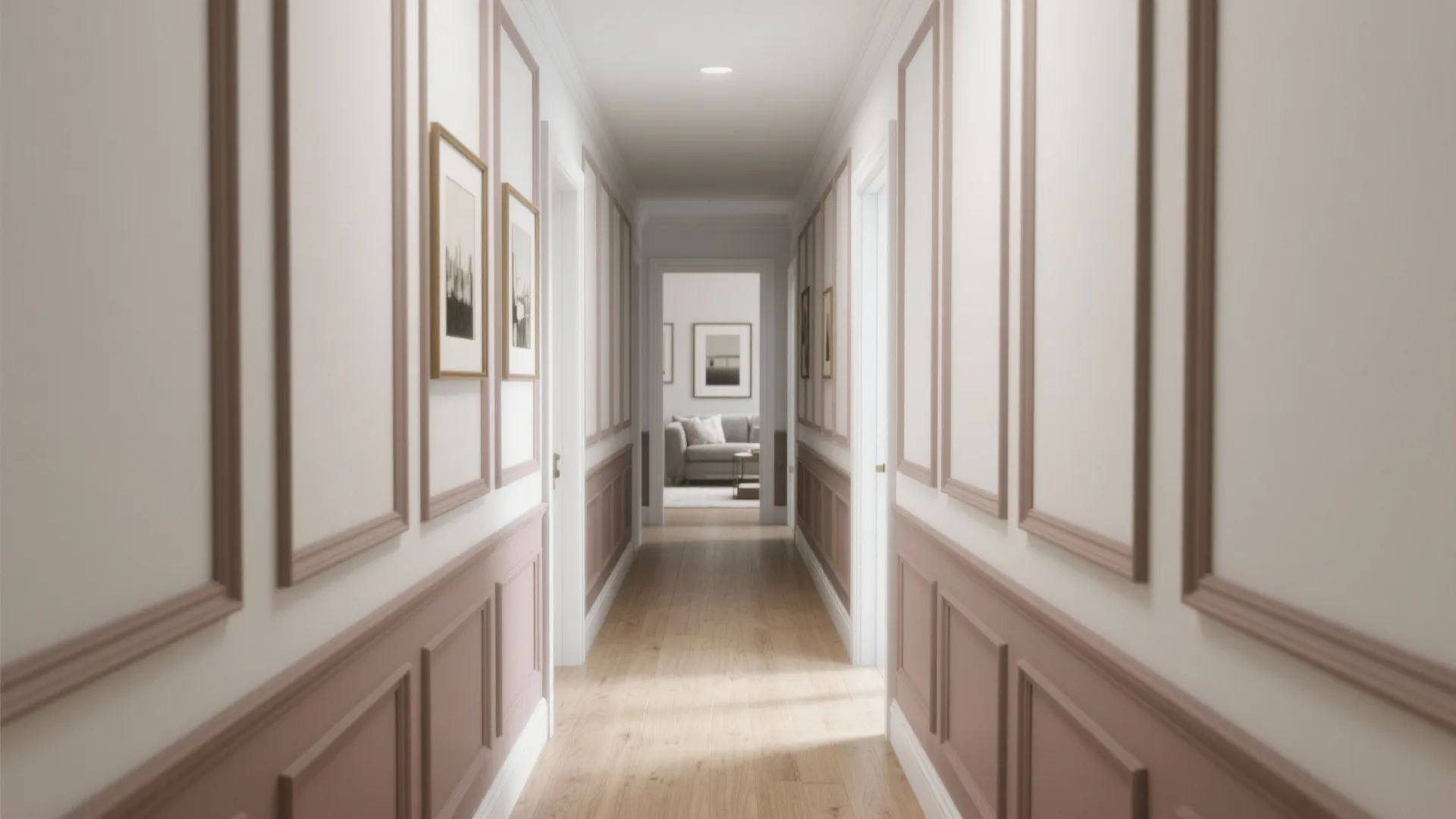 3) Picture-Frame Moulding with Two-Tone Paint