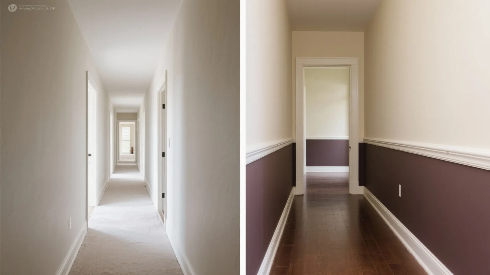 Two-Tone Walls with Chair Rail or Color Blocking