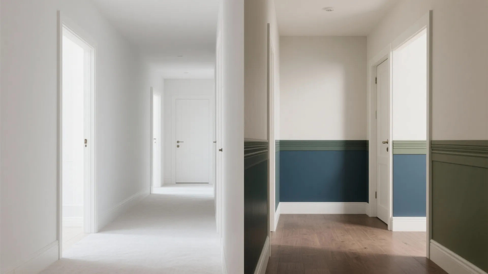 Two-Tone Color Blocking With Chair-Rail Effect