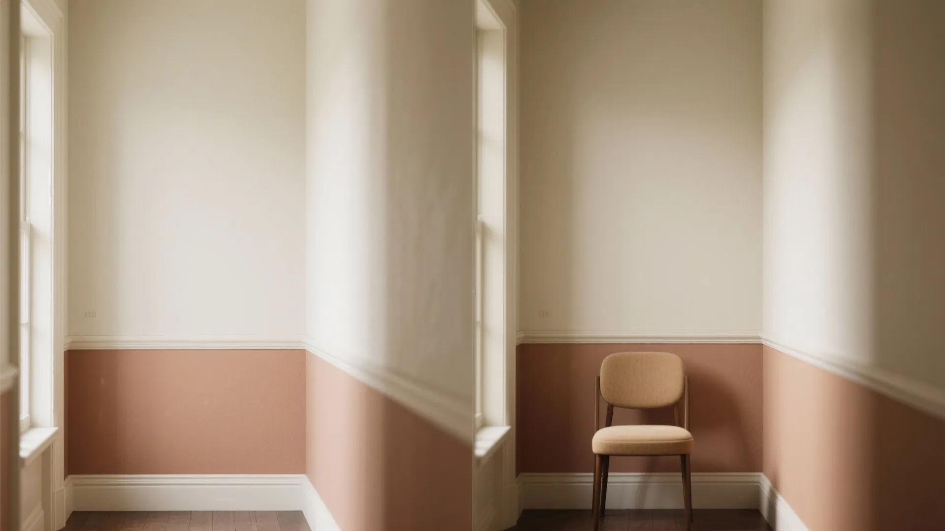 Two-Tone Horizon Line to Widen the Room