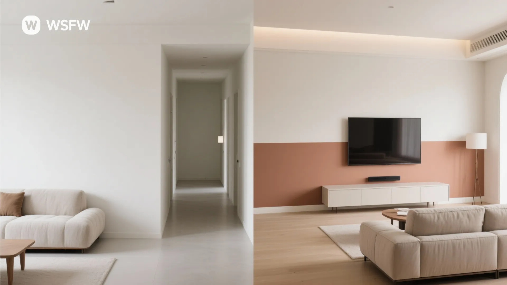 Two-Tone Horizon Line (Chair-Rail Effect Without Trim)