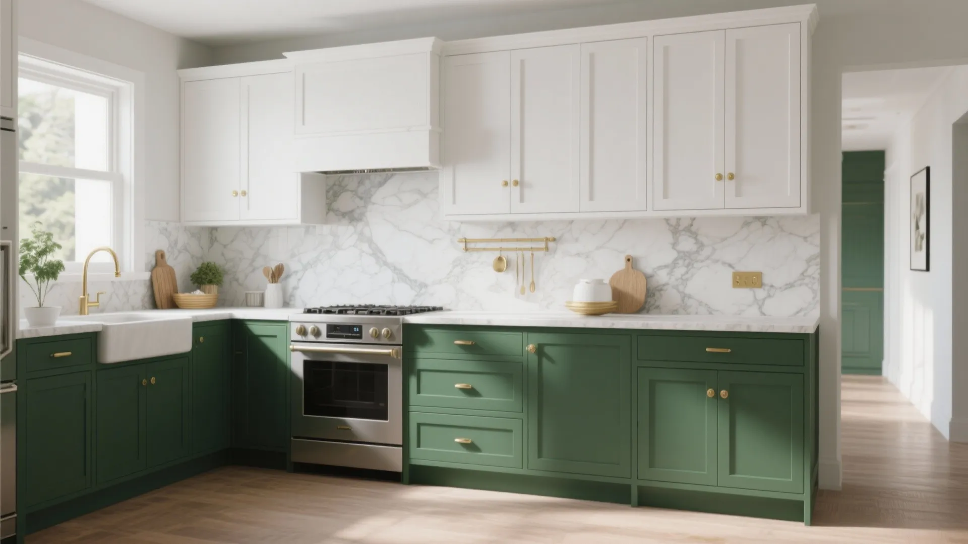 4. Two-Tone Cabinetry