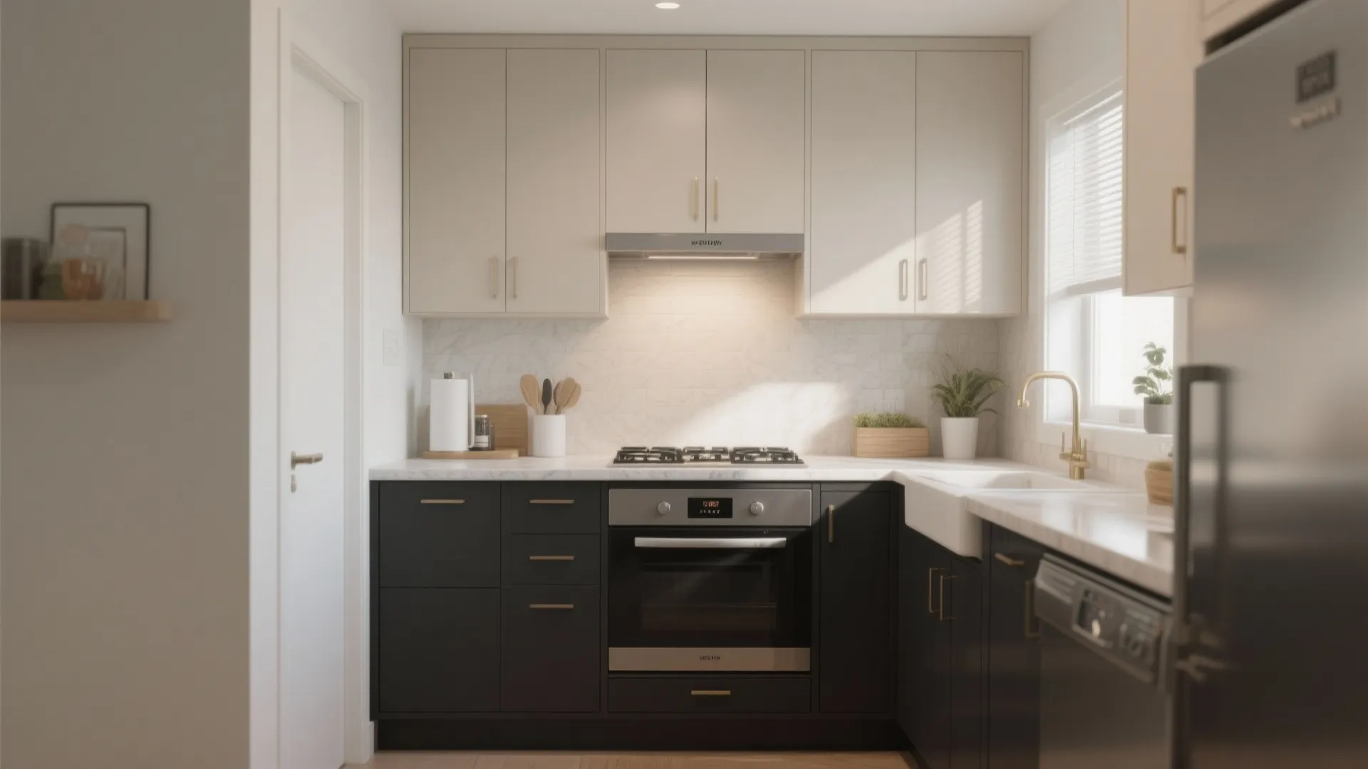 3. Two-Tone Cabinetry