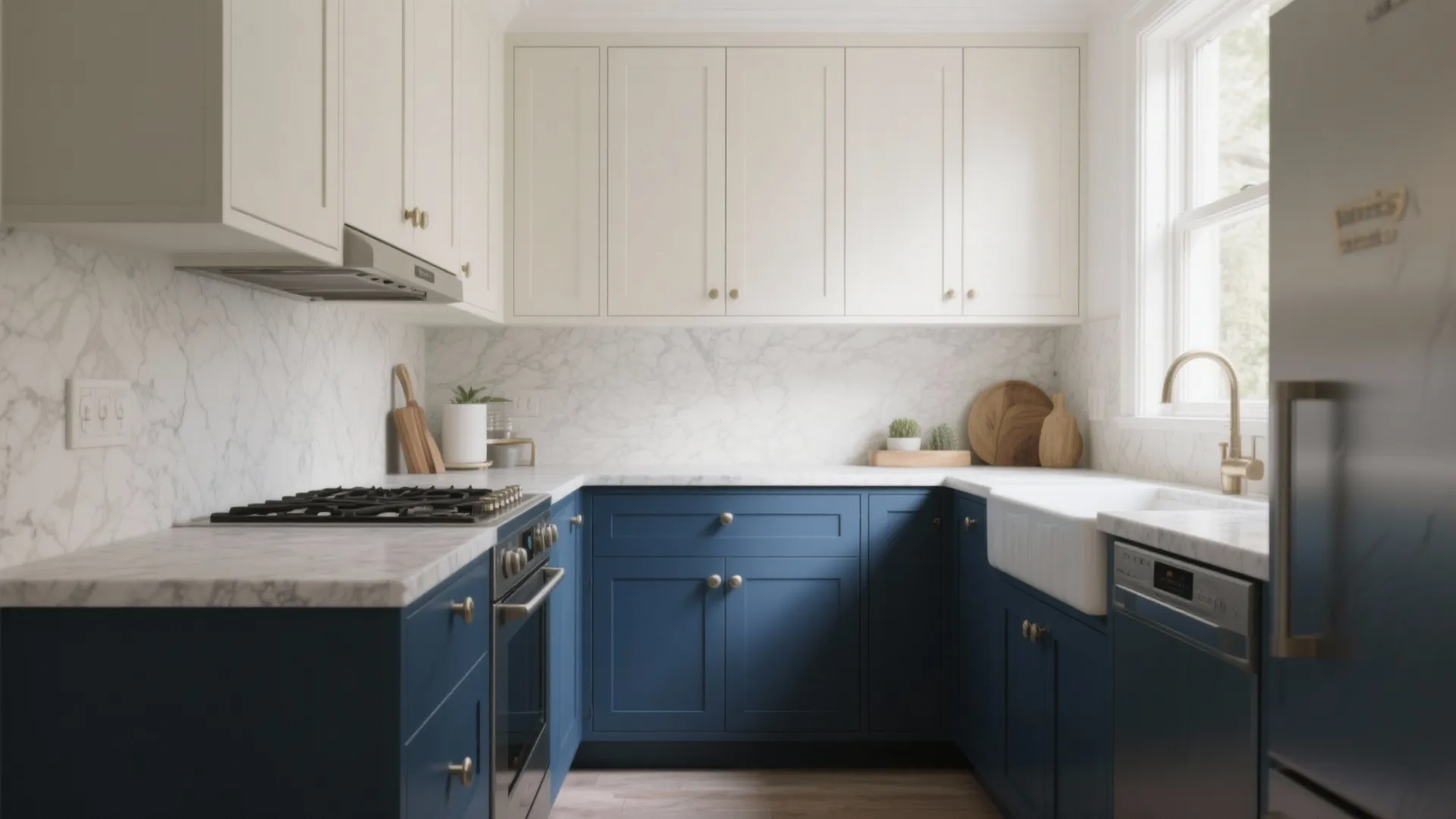 6. Two-Tone Cabinets