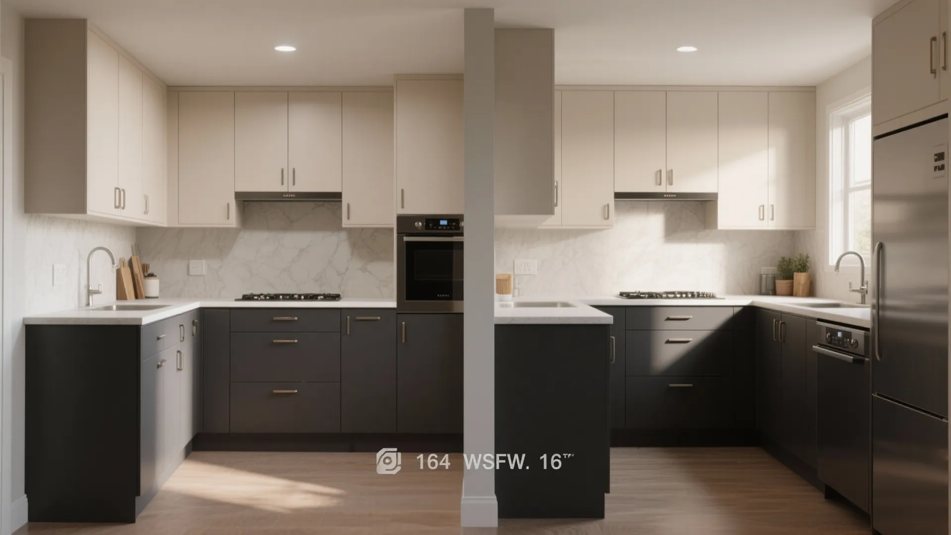 3. Two-Tone Contrast: Upper Light, Lower Dark