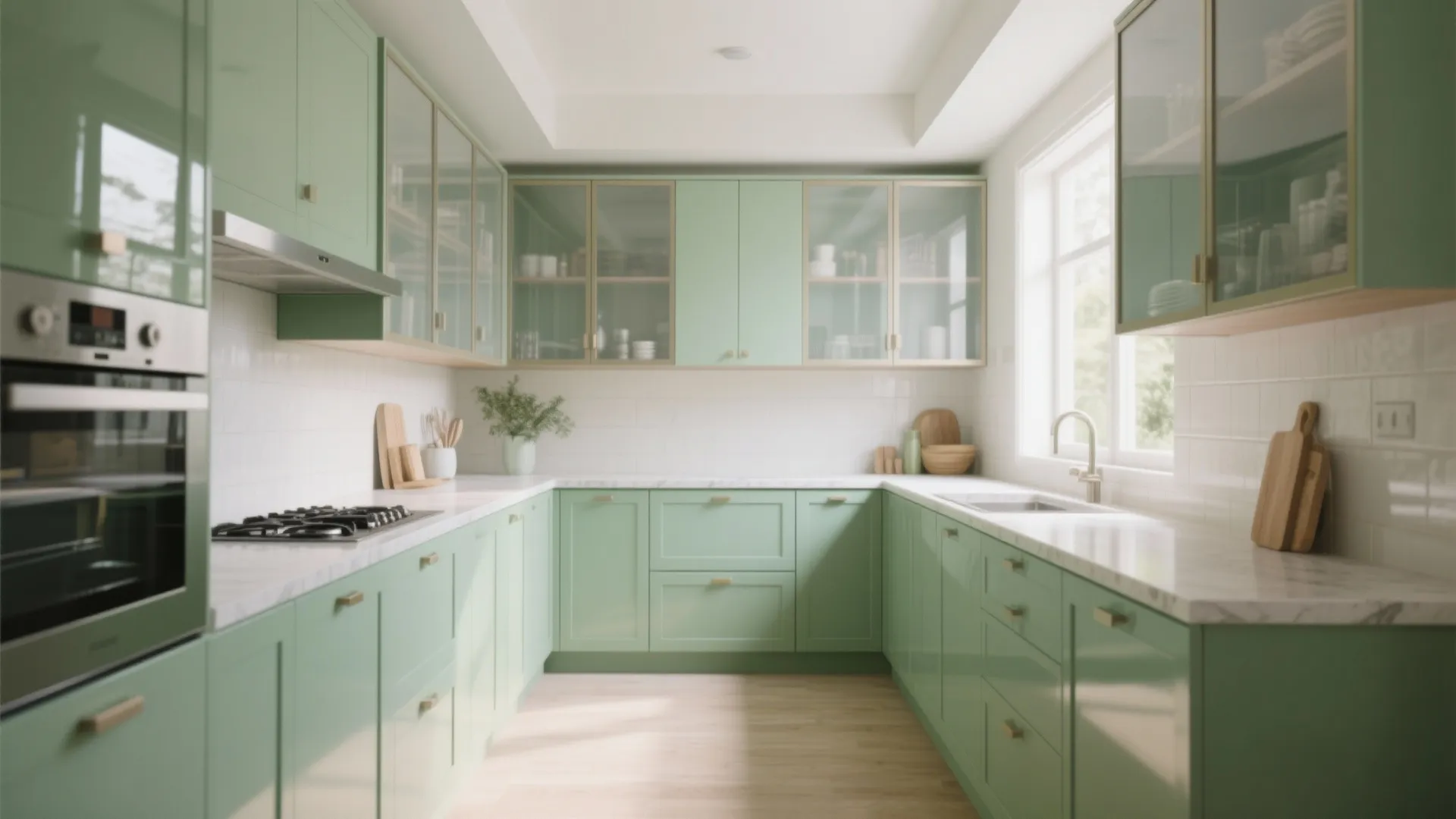 4. Two-Tone: Green on Bottom, Neutral on Top