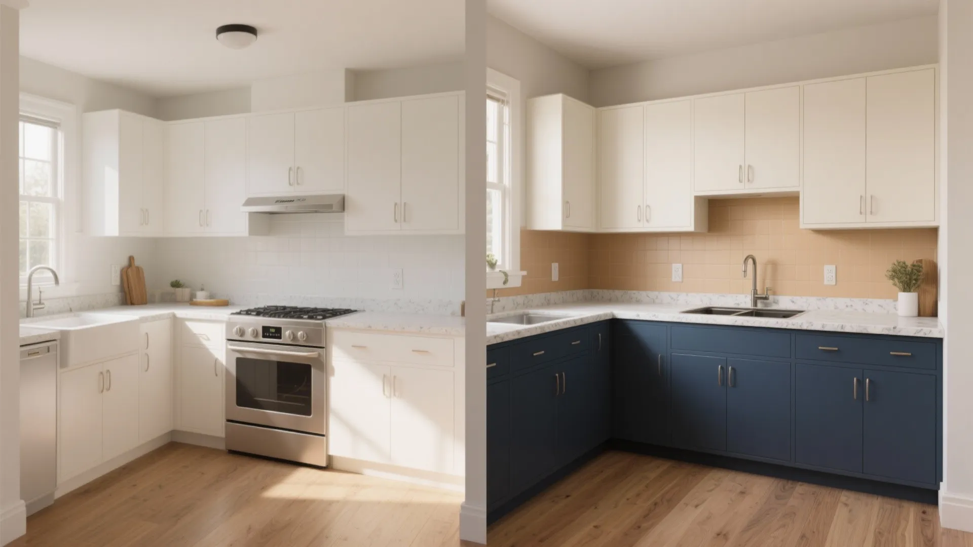 3. Two-Tone: Light Above, Slightly Darker Below