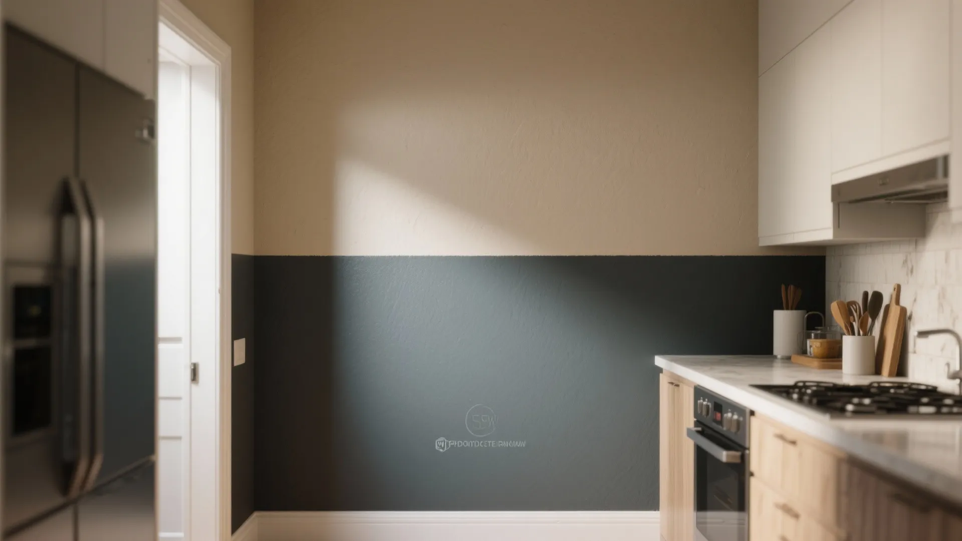 3. Two-Tone Walls to Add Height