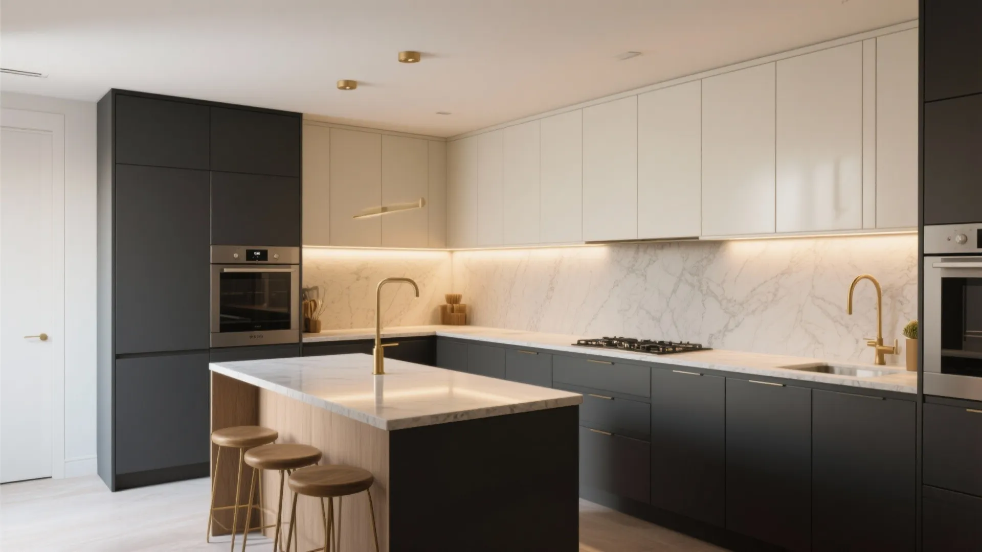 5. Two-Tone Kitchens and Trim Tricks