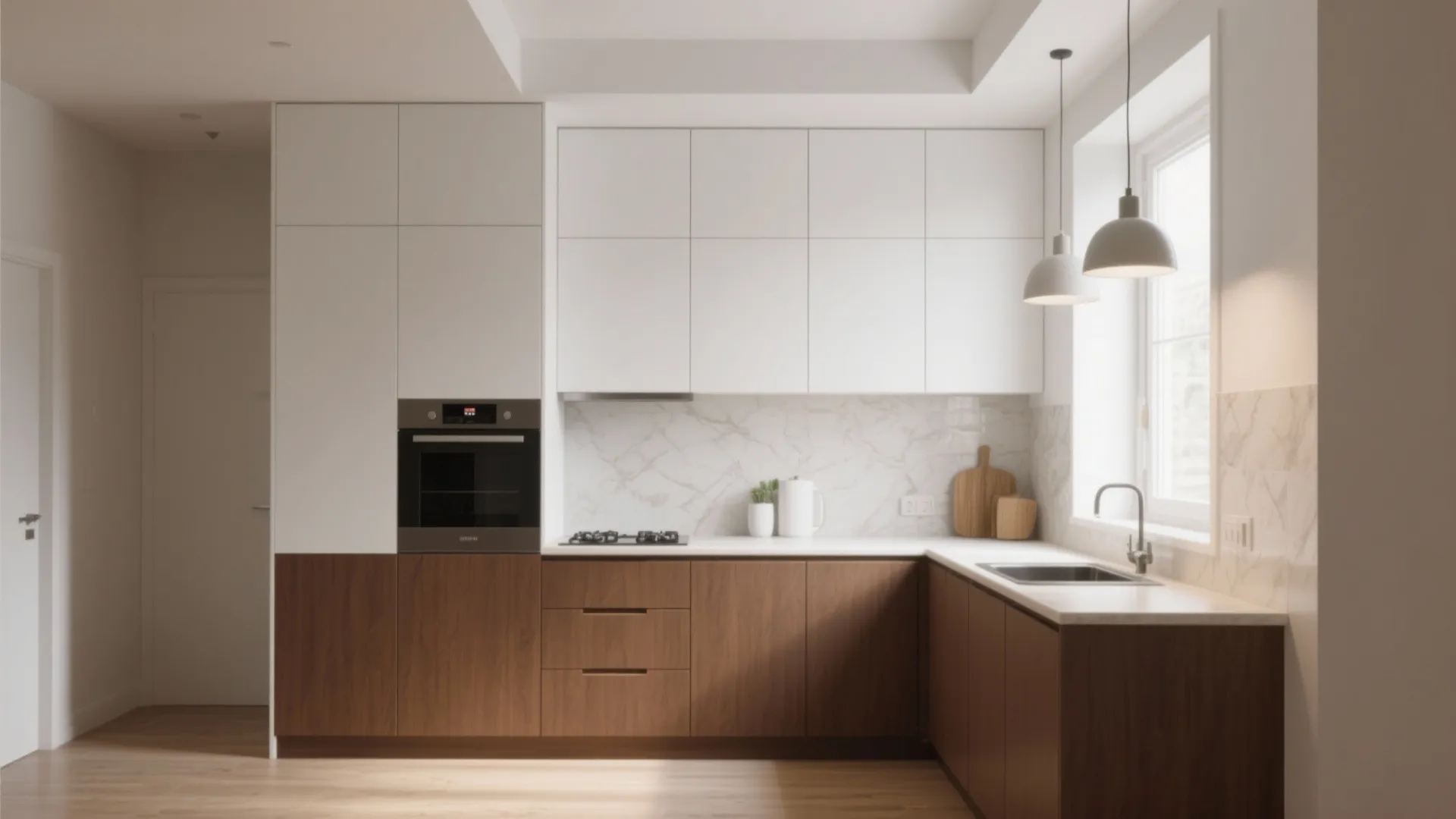 2. Use two-tone cabinetry for depth