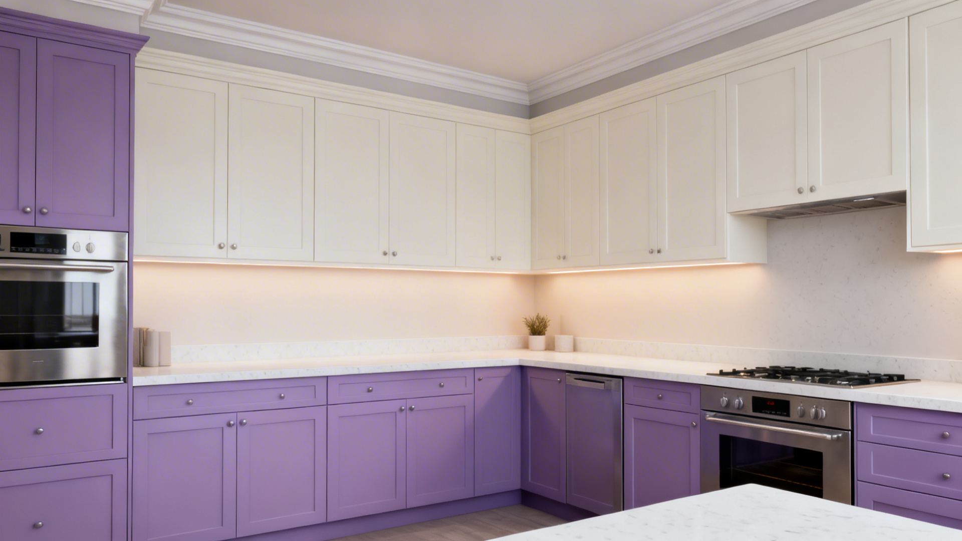 Small Kitchen Too Dark? 5 Lavender Kitchen Cupboards Fix