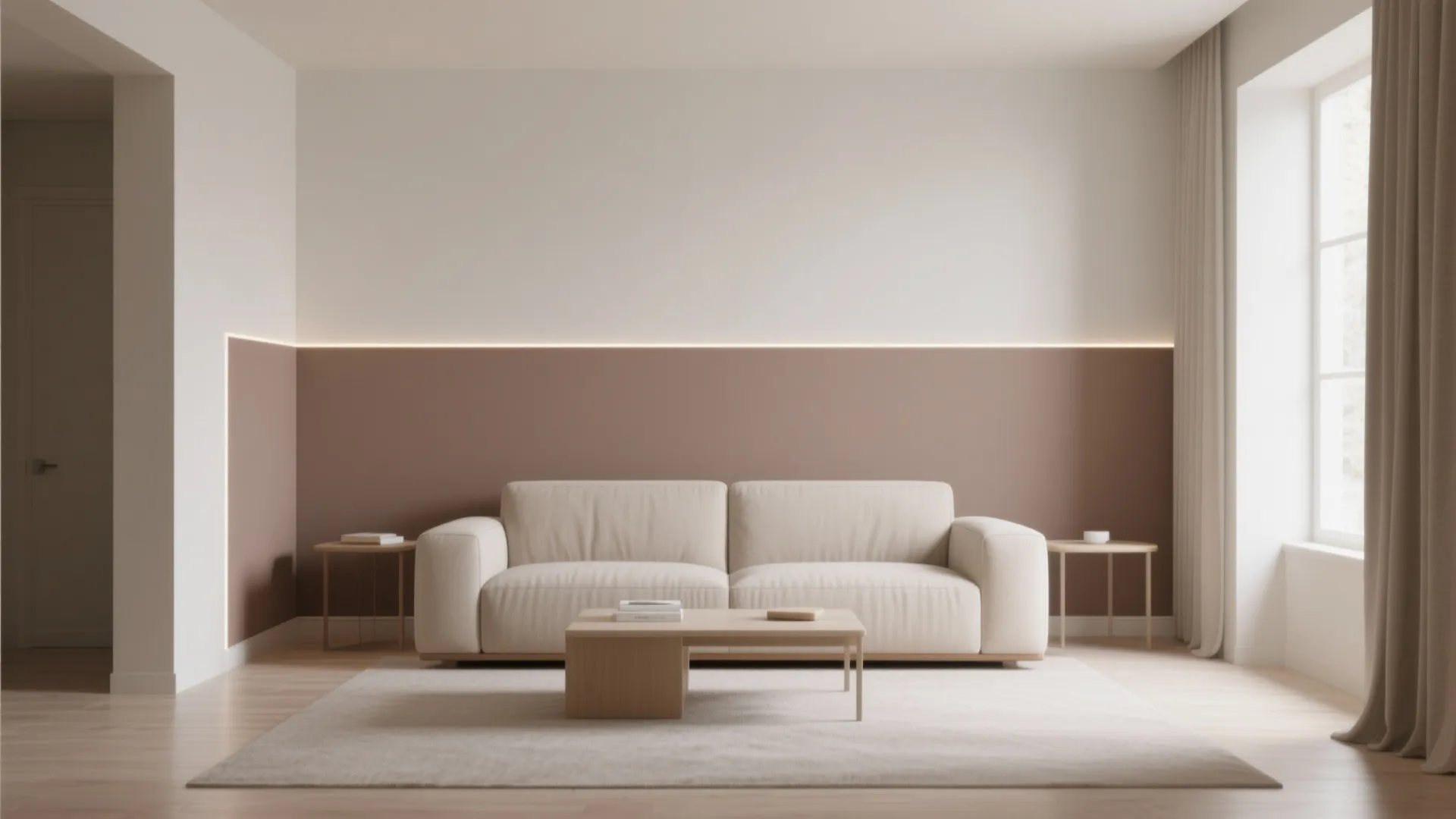 Two-Tone Color Blocking with a Hand-Painted Line