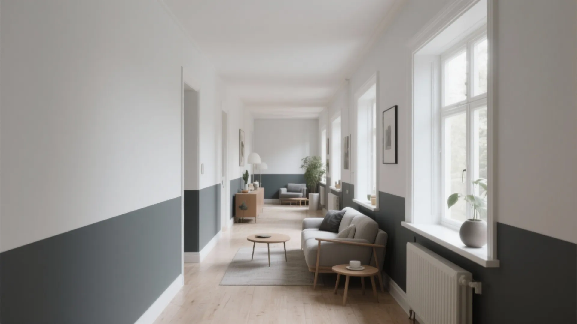 4. Two-Tone Walls for Visual Flow