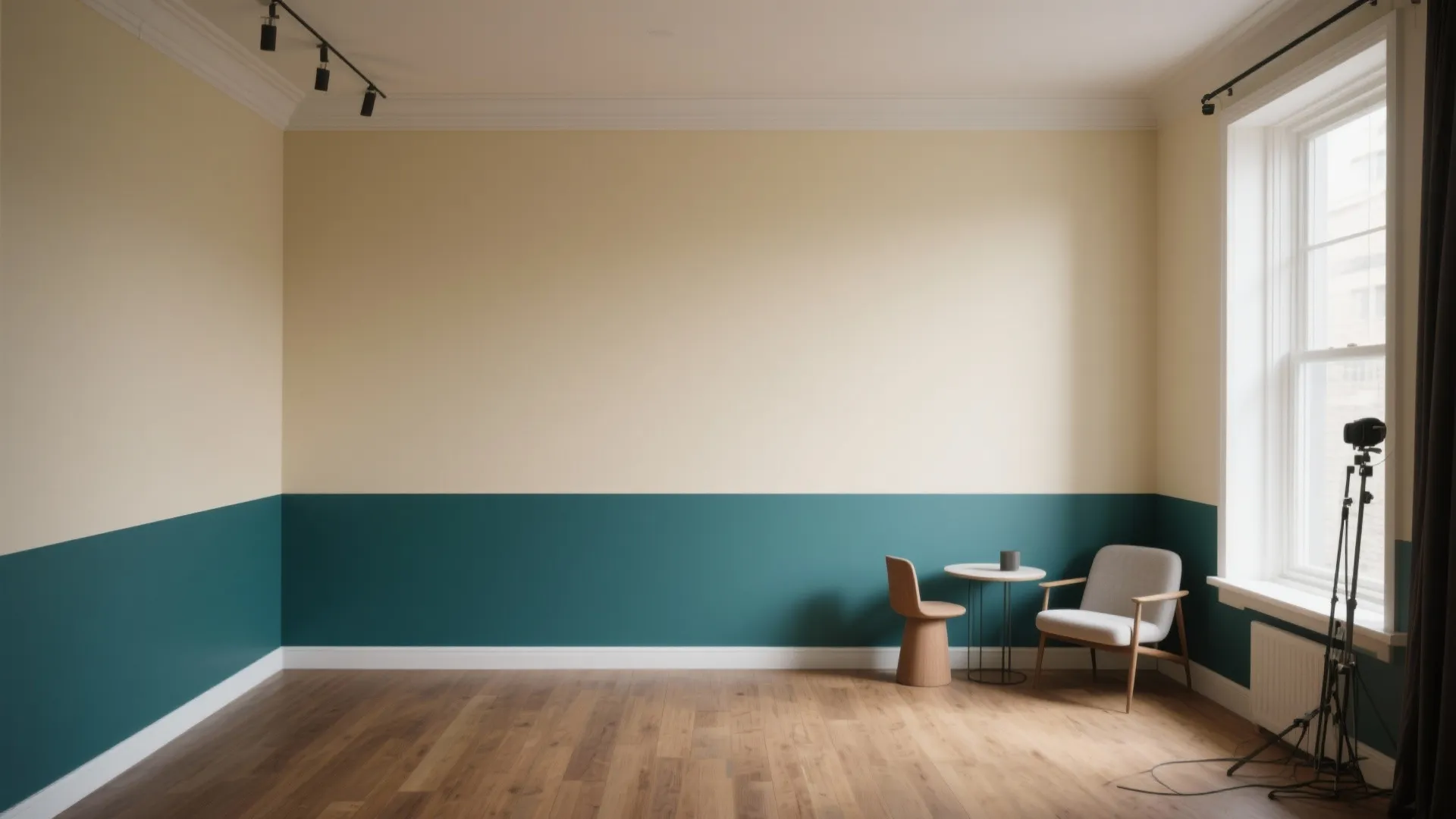 4. Paint lower walls darker than upper walls