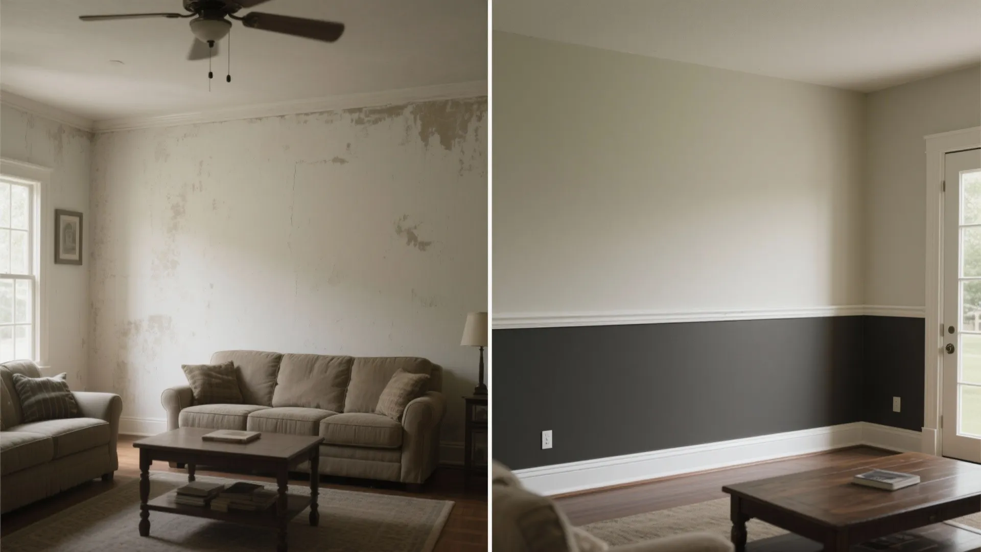 3. Two-tone walls with a practical lower half