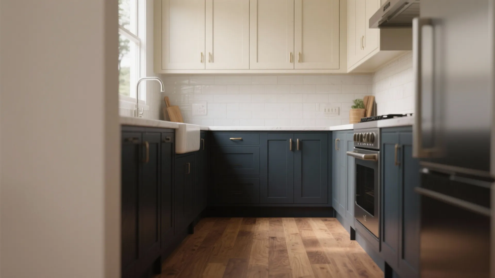 1. Two-Tone Paint: Dark Base, Light Upper