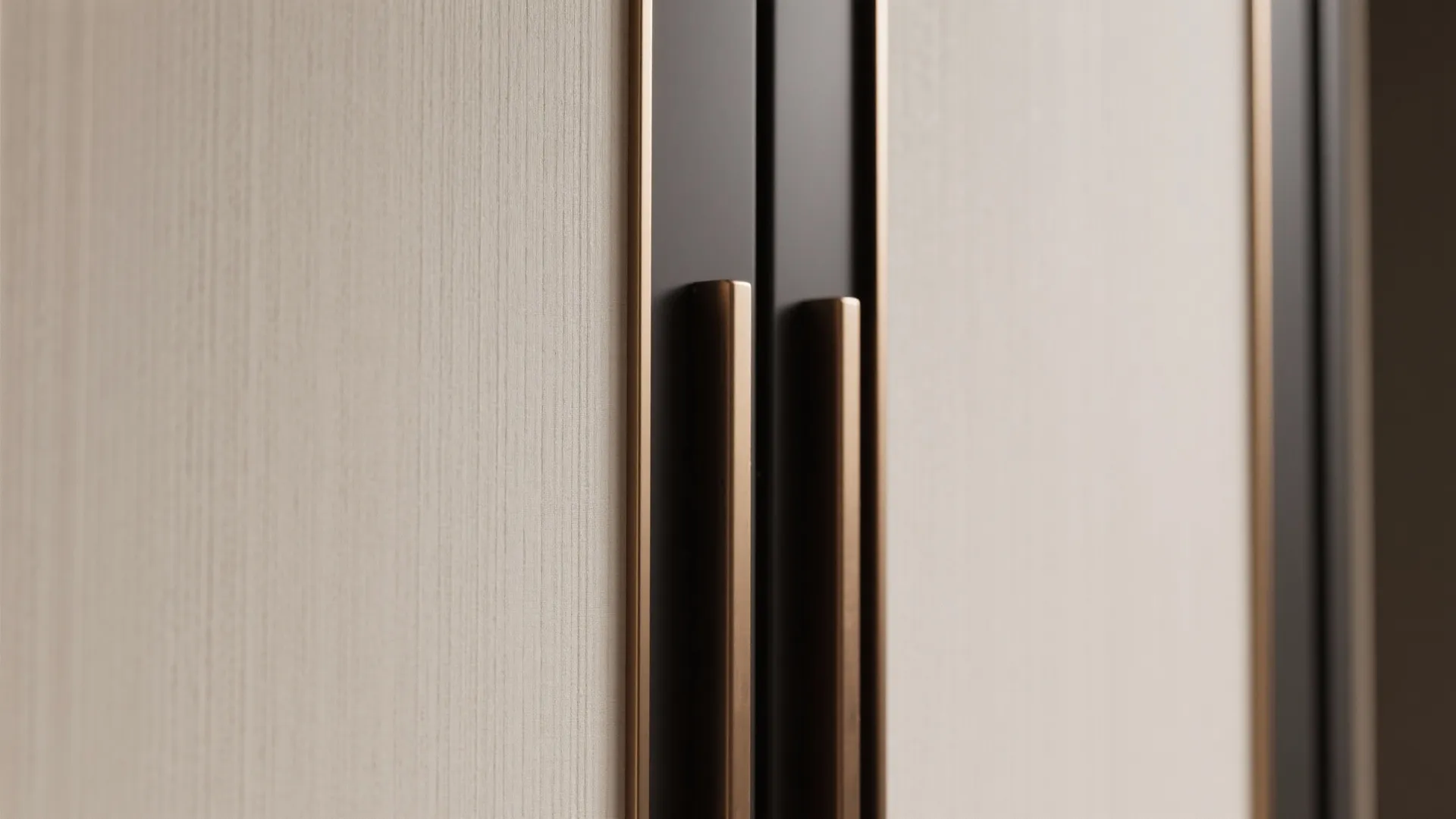 Two-Tone Frames with Metal Accents and Slim Pulls