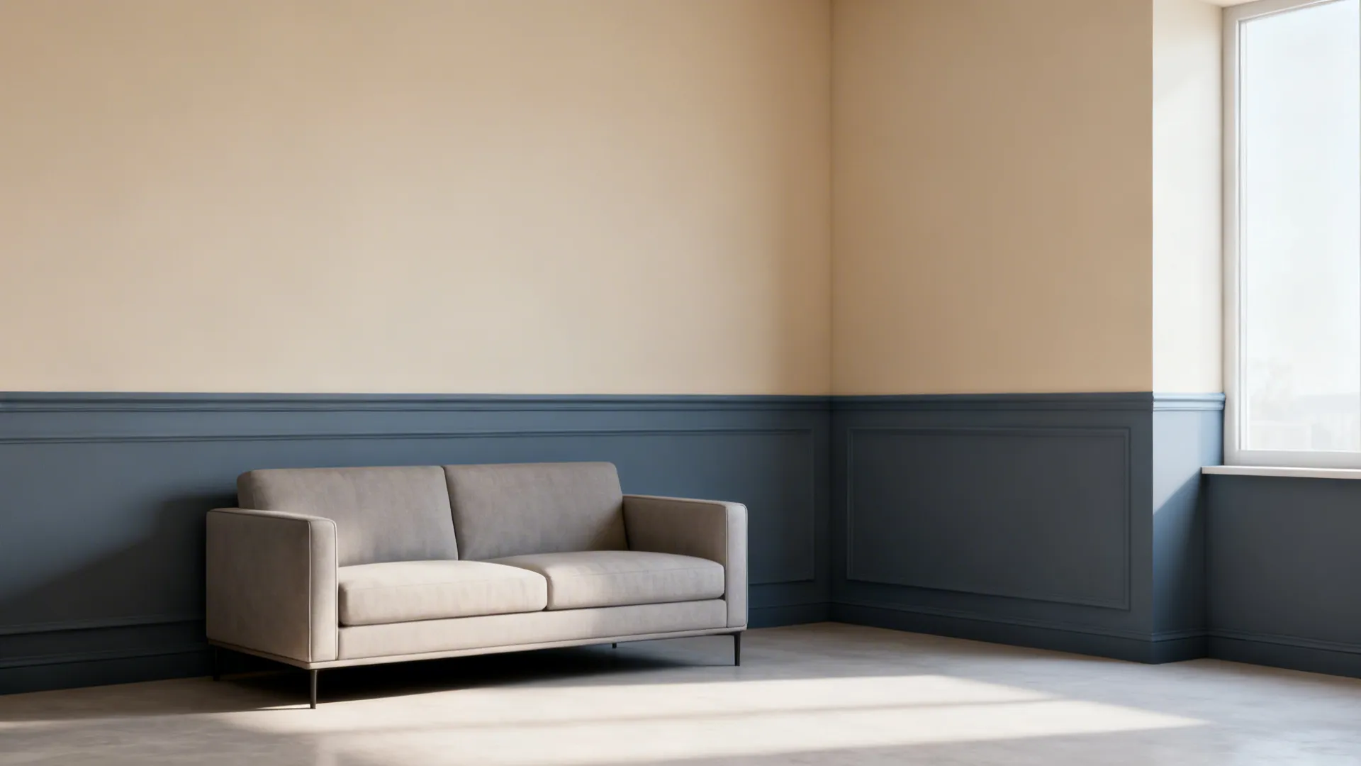 2. Two-tone paint with a painted molding band