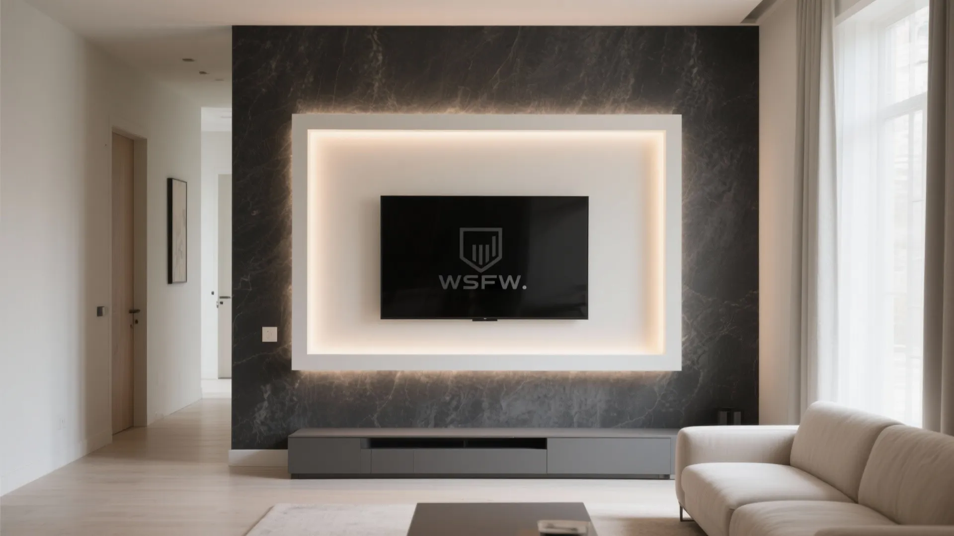 Two-Tone Depth: Dark Niche + Light Surround