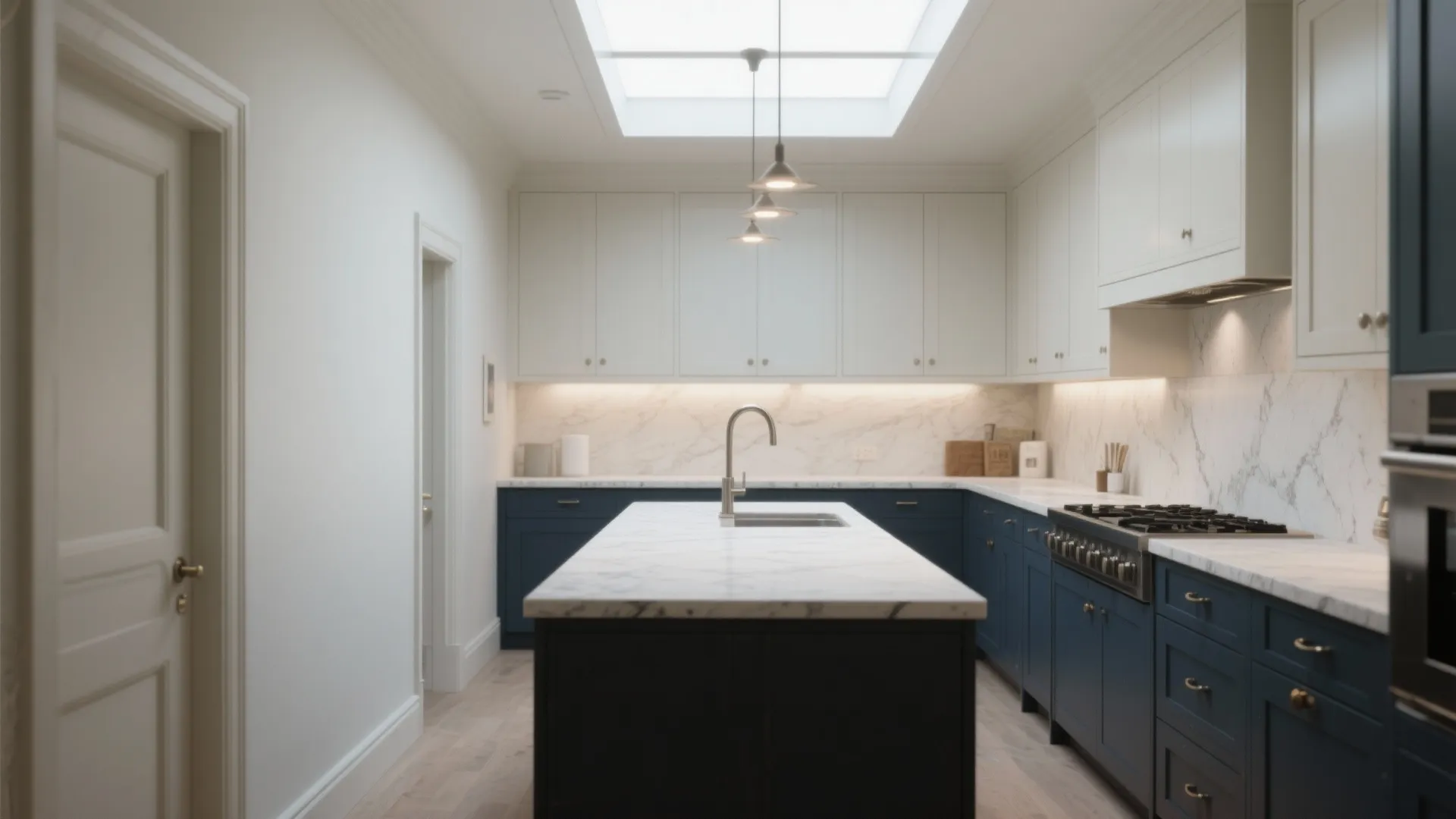 Idea 2: Two-tone off-white — matte uppers, darker bases