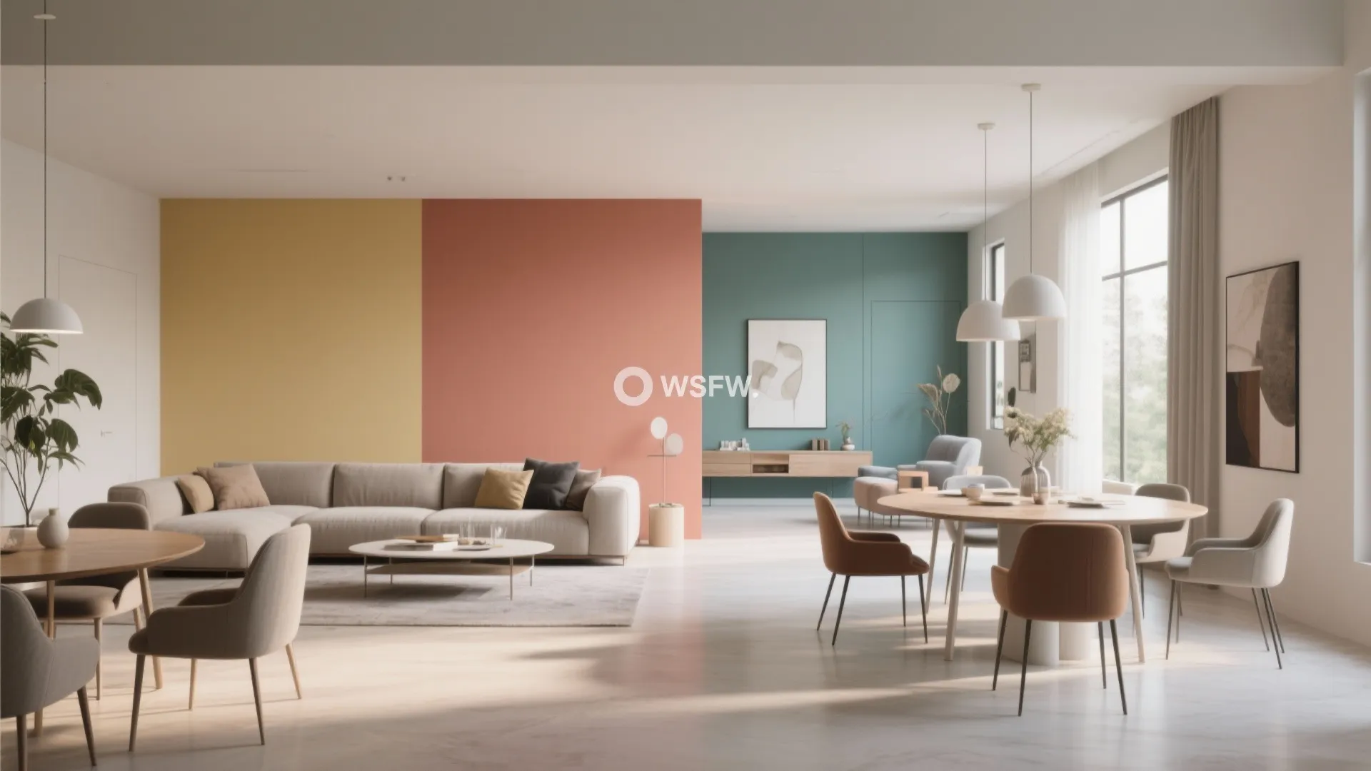 9. Statement Two-Tone Walls