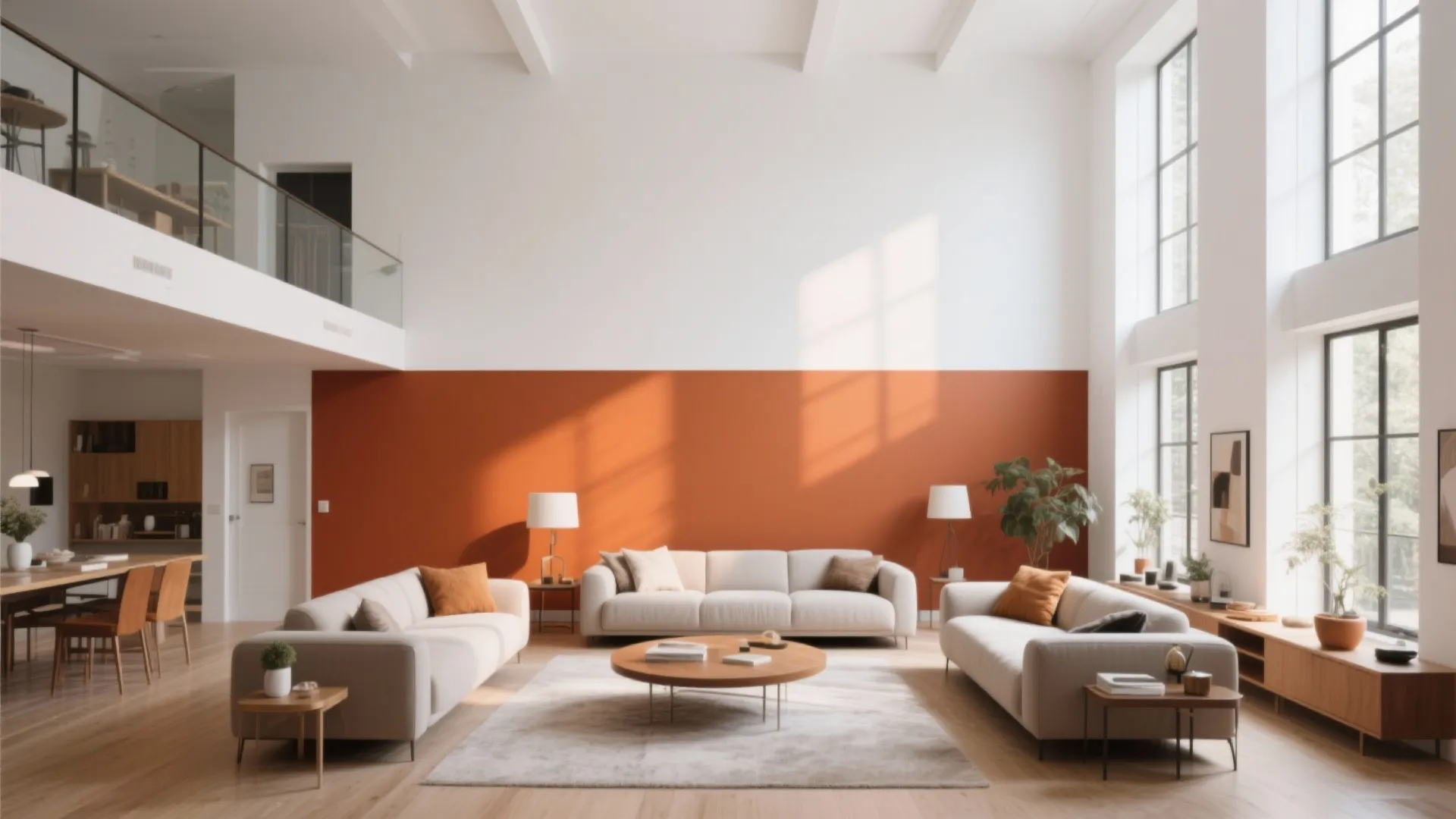 9. Two-tone Walls with Orange Base