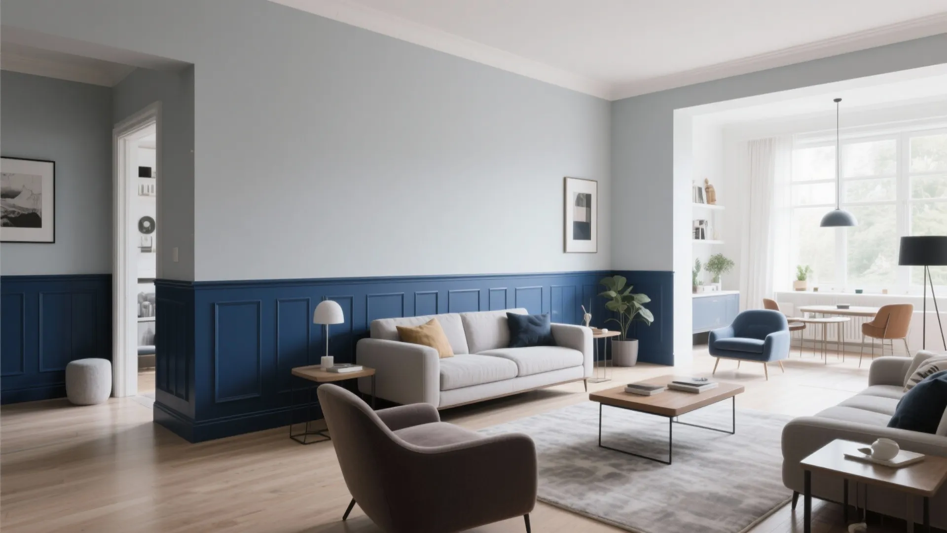 Two-Tone Painted Wainscoting