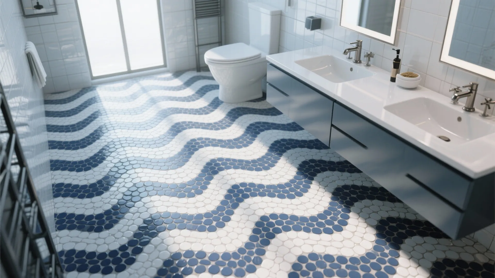 2. Two-Tone Penny Tile Patterns