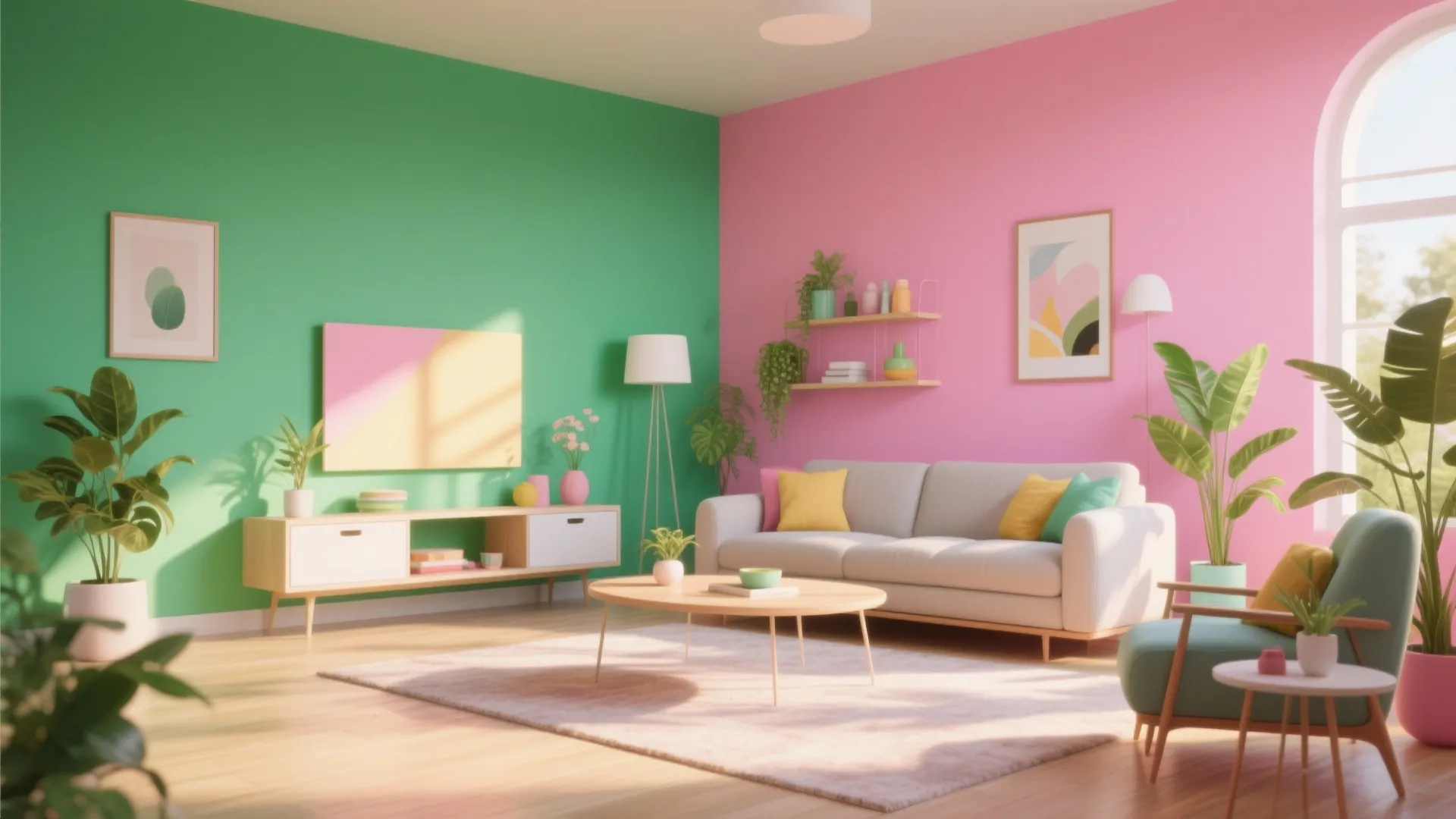 9. Two-Tone Painted Walls