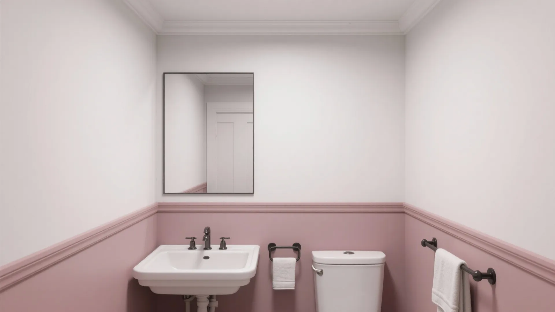 Two-Tone Walls with Midline Trim