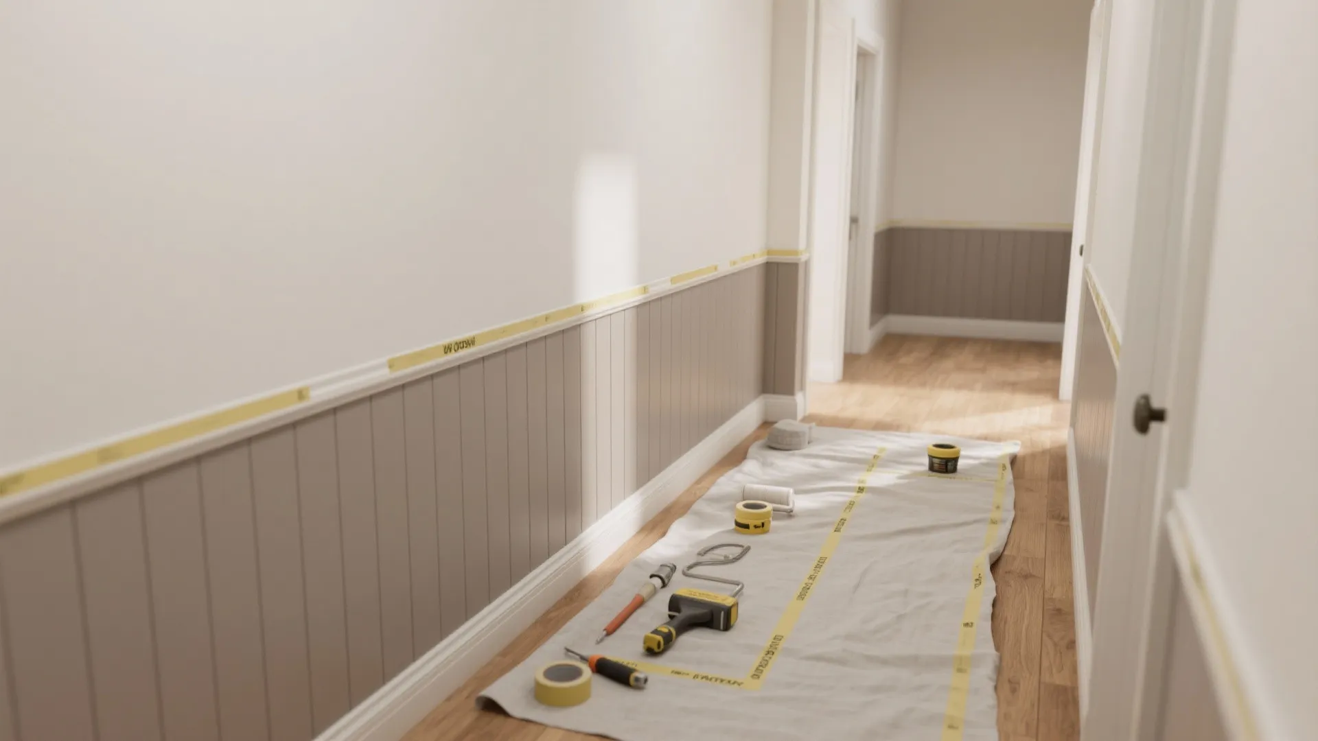 Two-Tone Paint and Wainscoting to Guide Flow