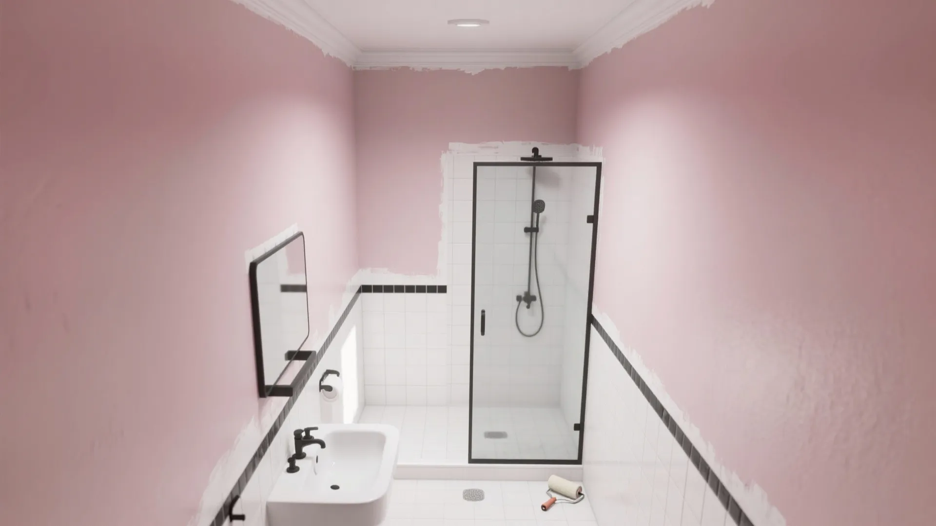 Two-Tone Pink and White Scheme