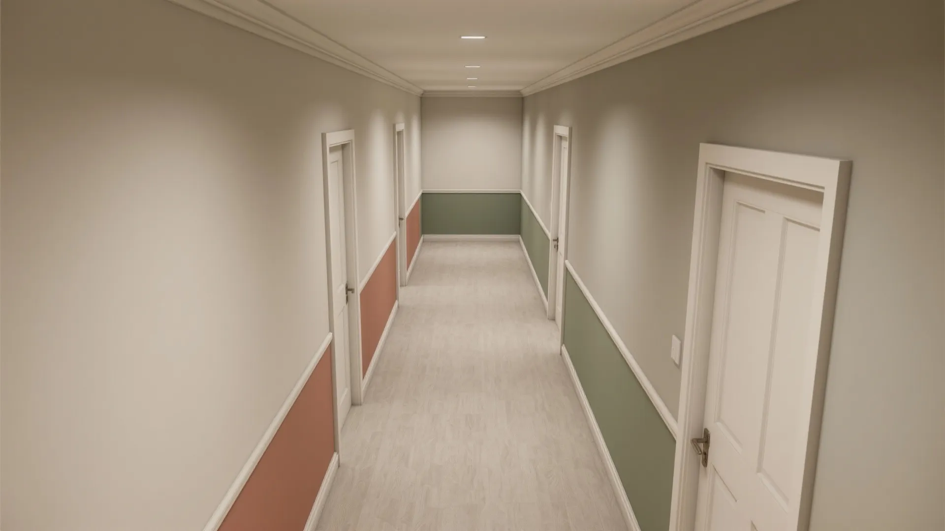 4) Two-Tone Walls with Elegant Chair Rail