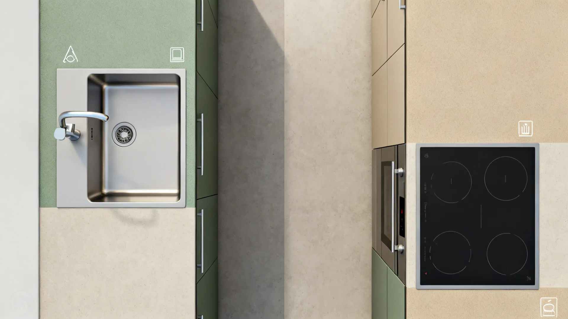 Two-Tone Blocking to Define Zones