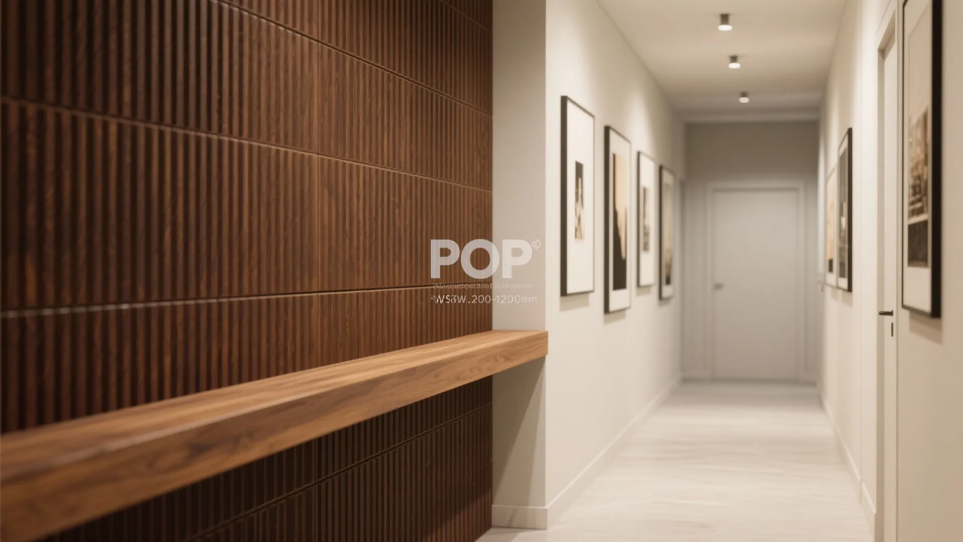 Two-Tone POP Wall with Wood Accents