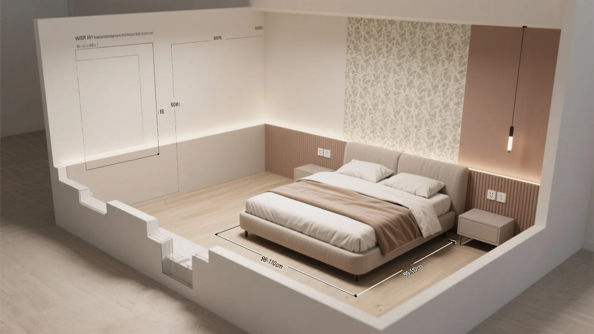 Two-Tone Paneling + Wallpaper Above the Rail