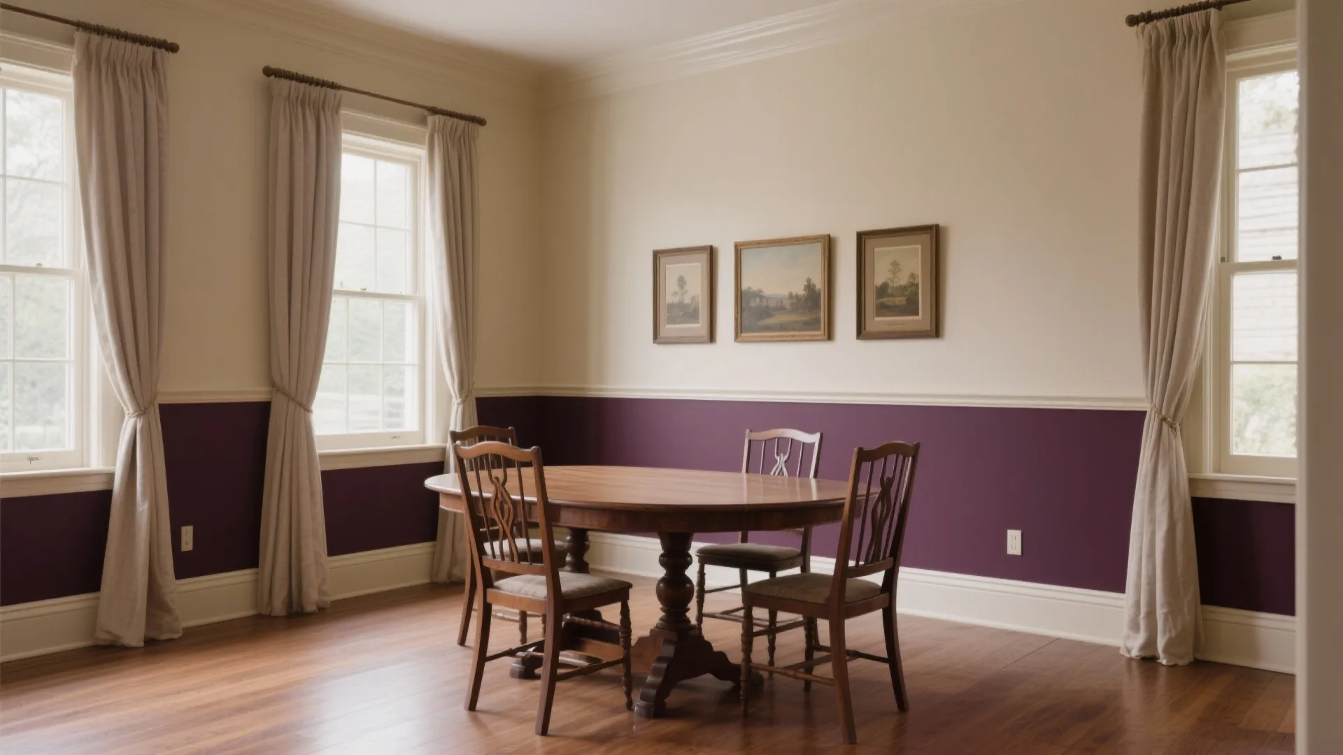 Two-Tone Walls with Chair Rail (or Faux Rail) for Balance