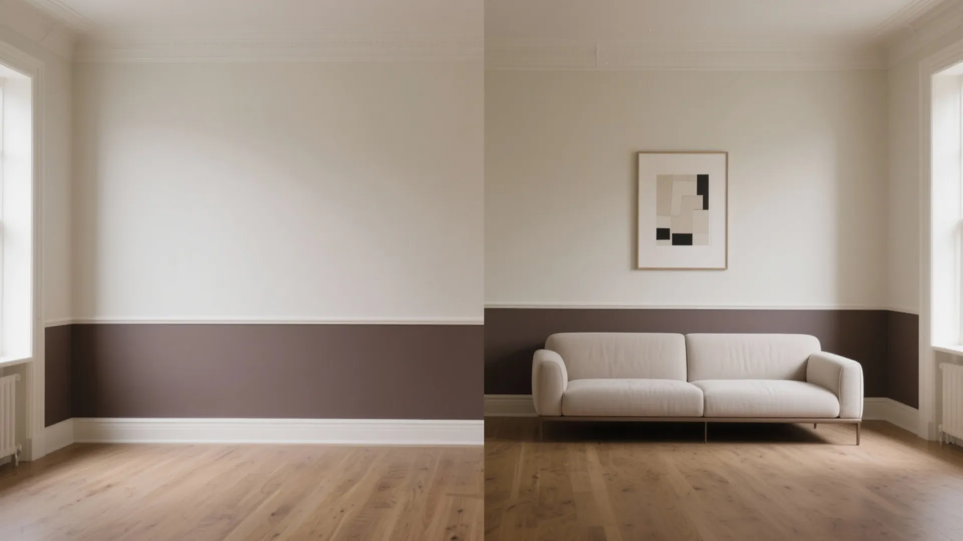 Two-Tone Walls with a Clean Chair Rail