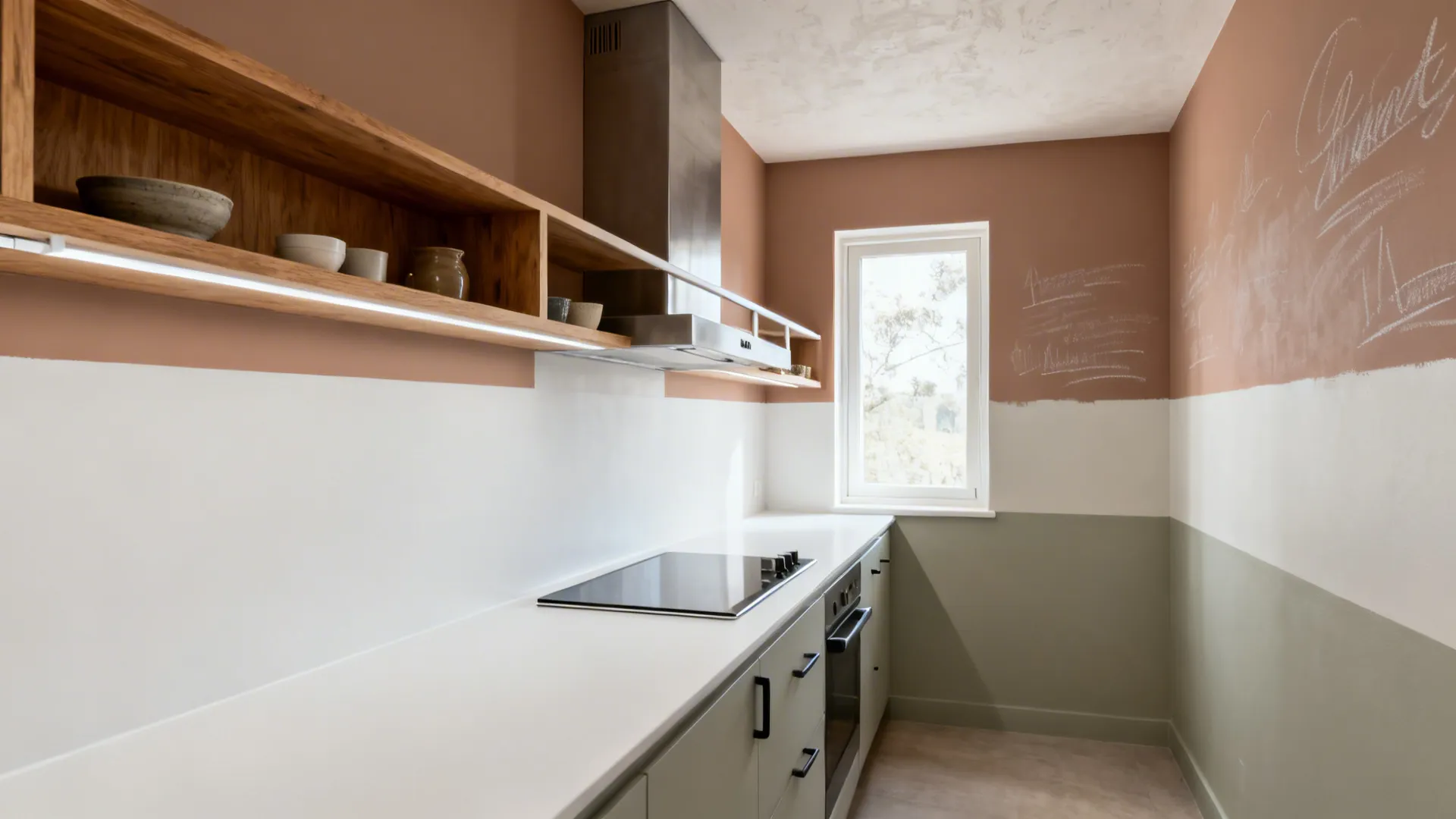 Soft Two-Tone Walls with a Visual Rail