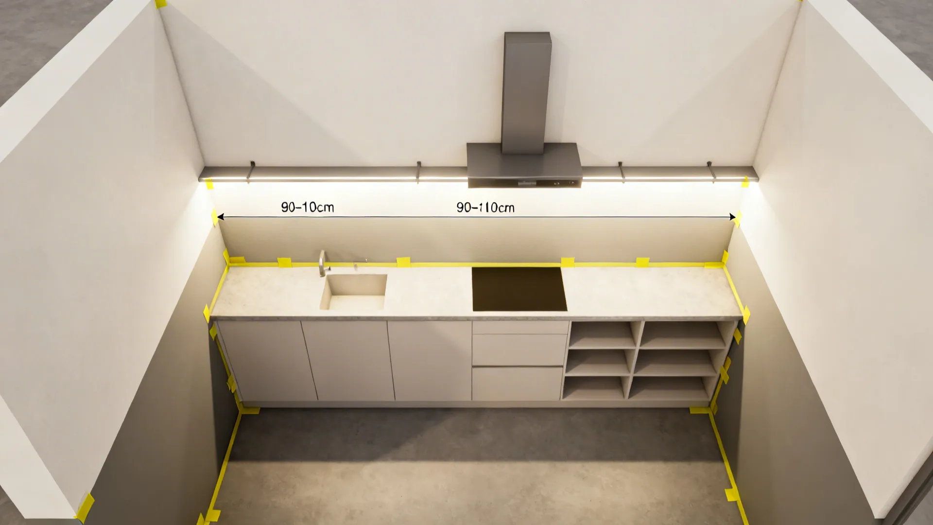 Soft Two-Tone Walls with a Visual Rail