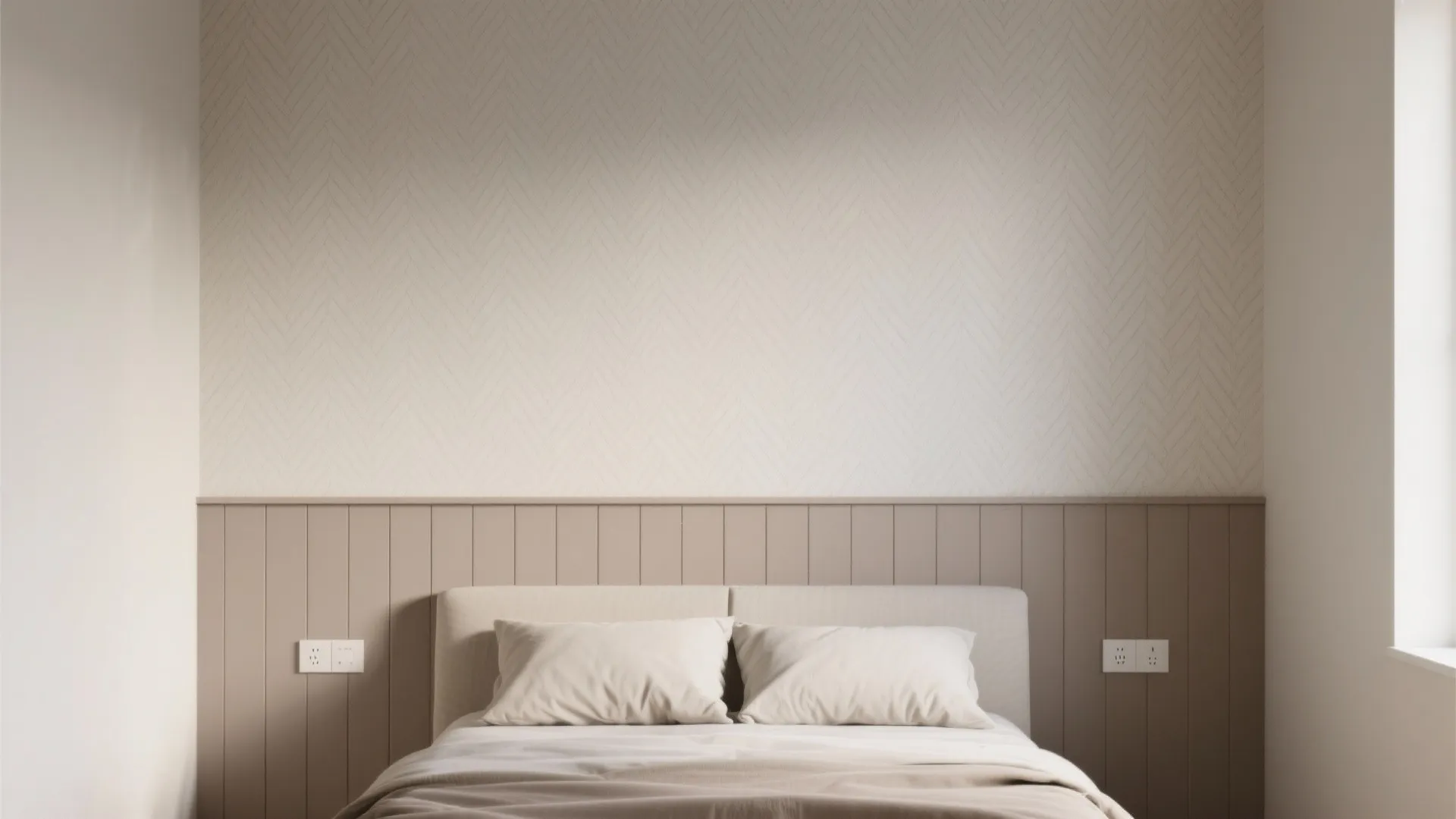 Two-Tone Paneling + Wallpaper Above the Rail