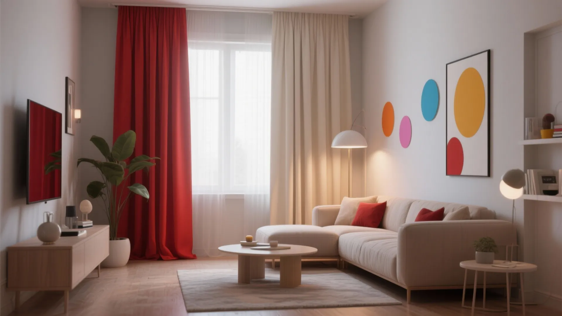 Two-tone curtain combos