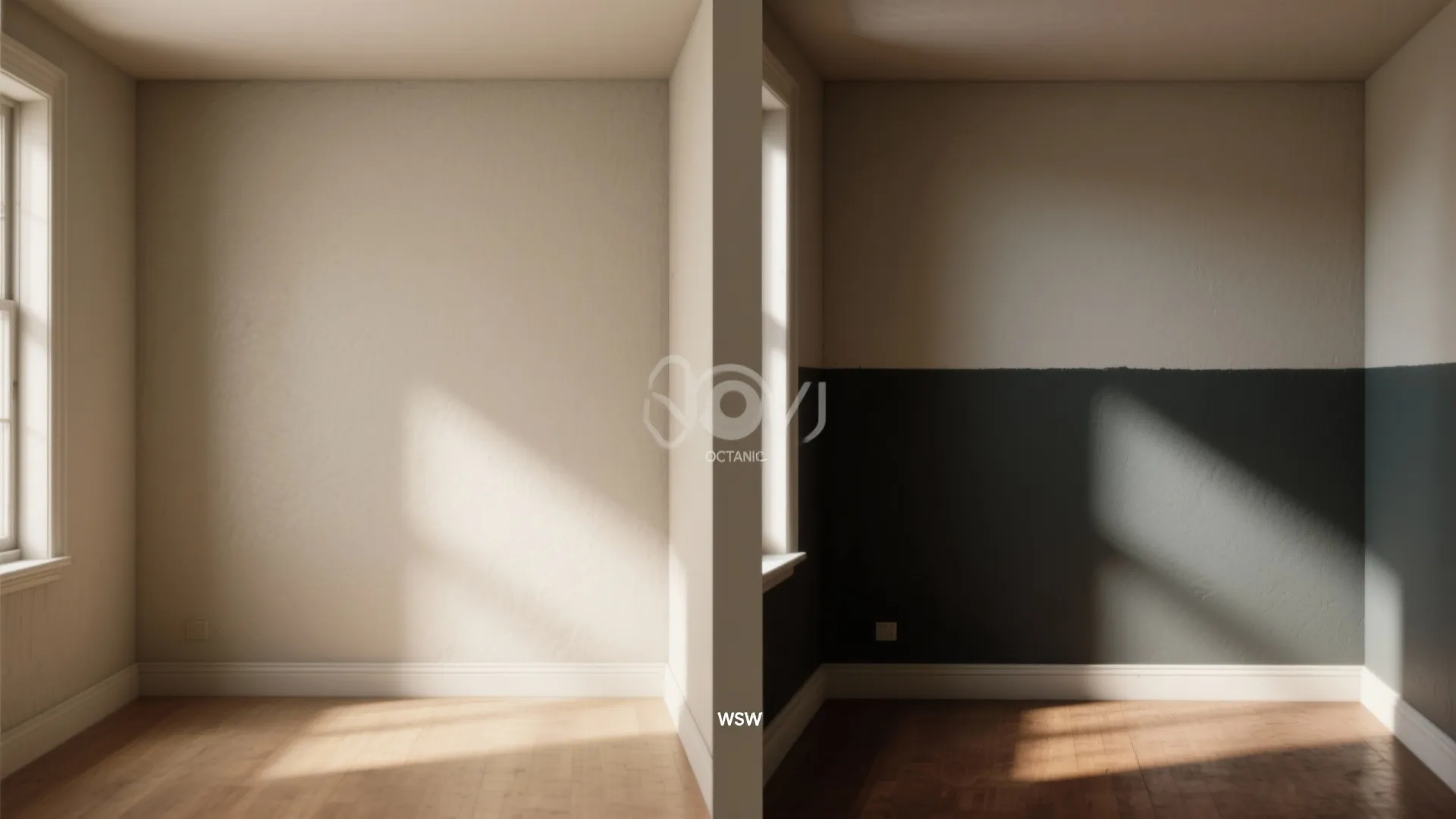 4. Two-tone walls to alter proportions