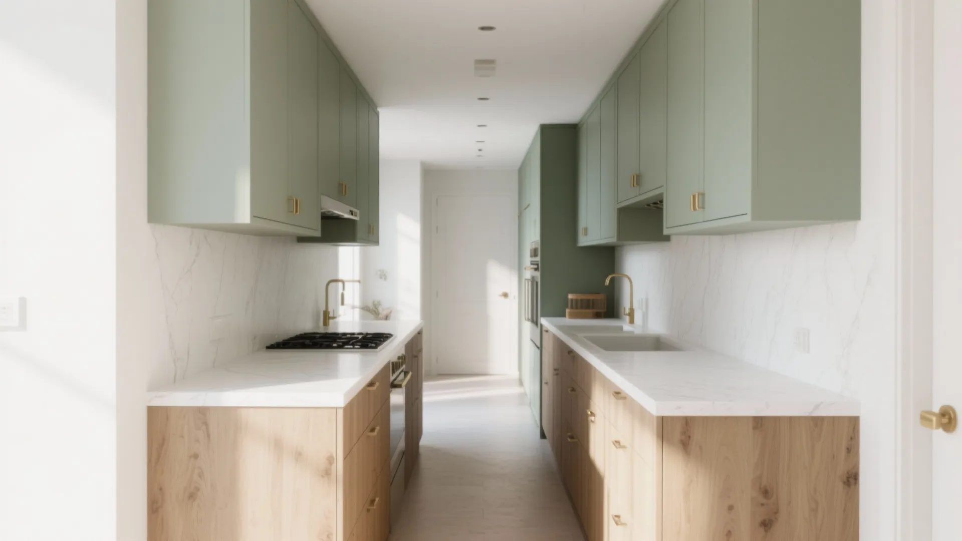 2. Two-Tone Cabinets with Painted Upper Units