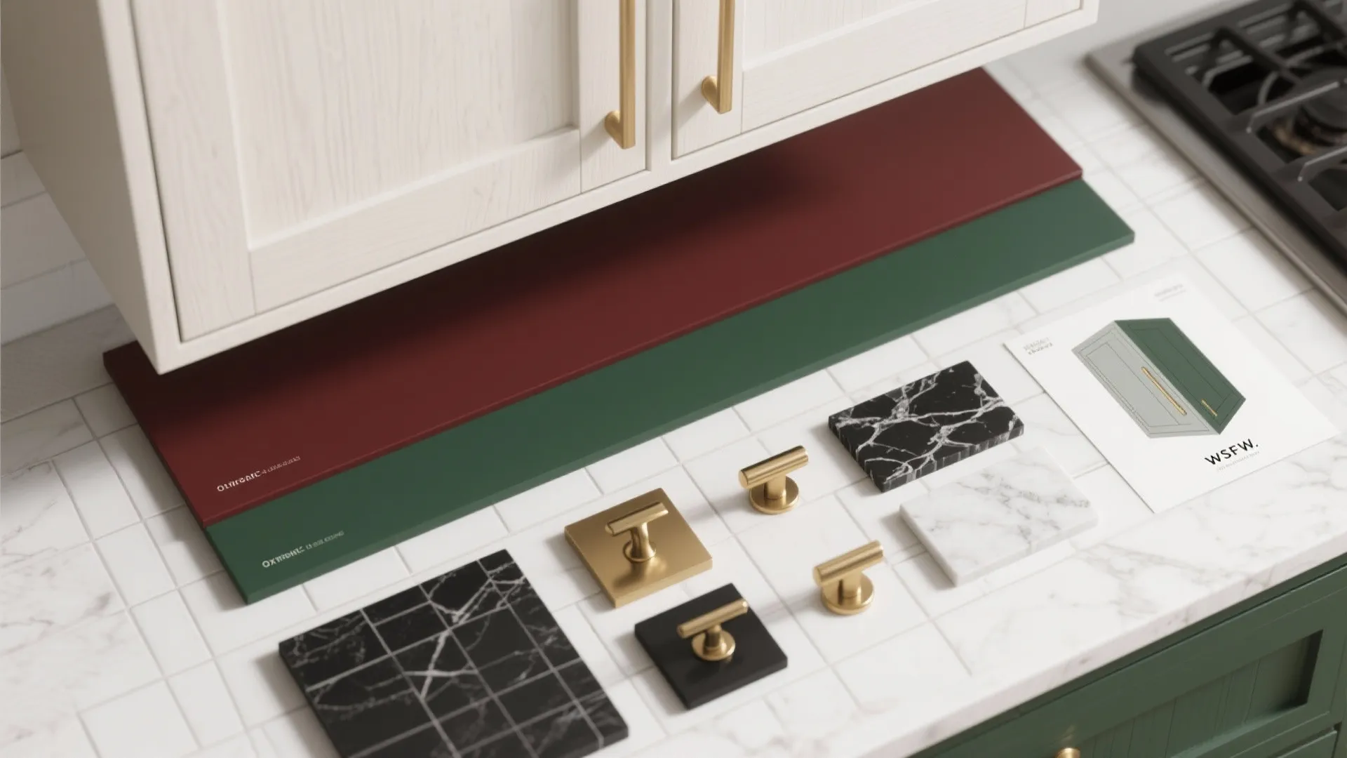 3. Two-tone cabinetry: light upper, bold lower